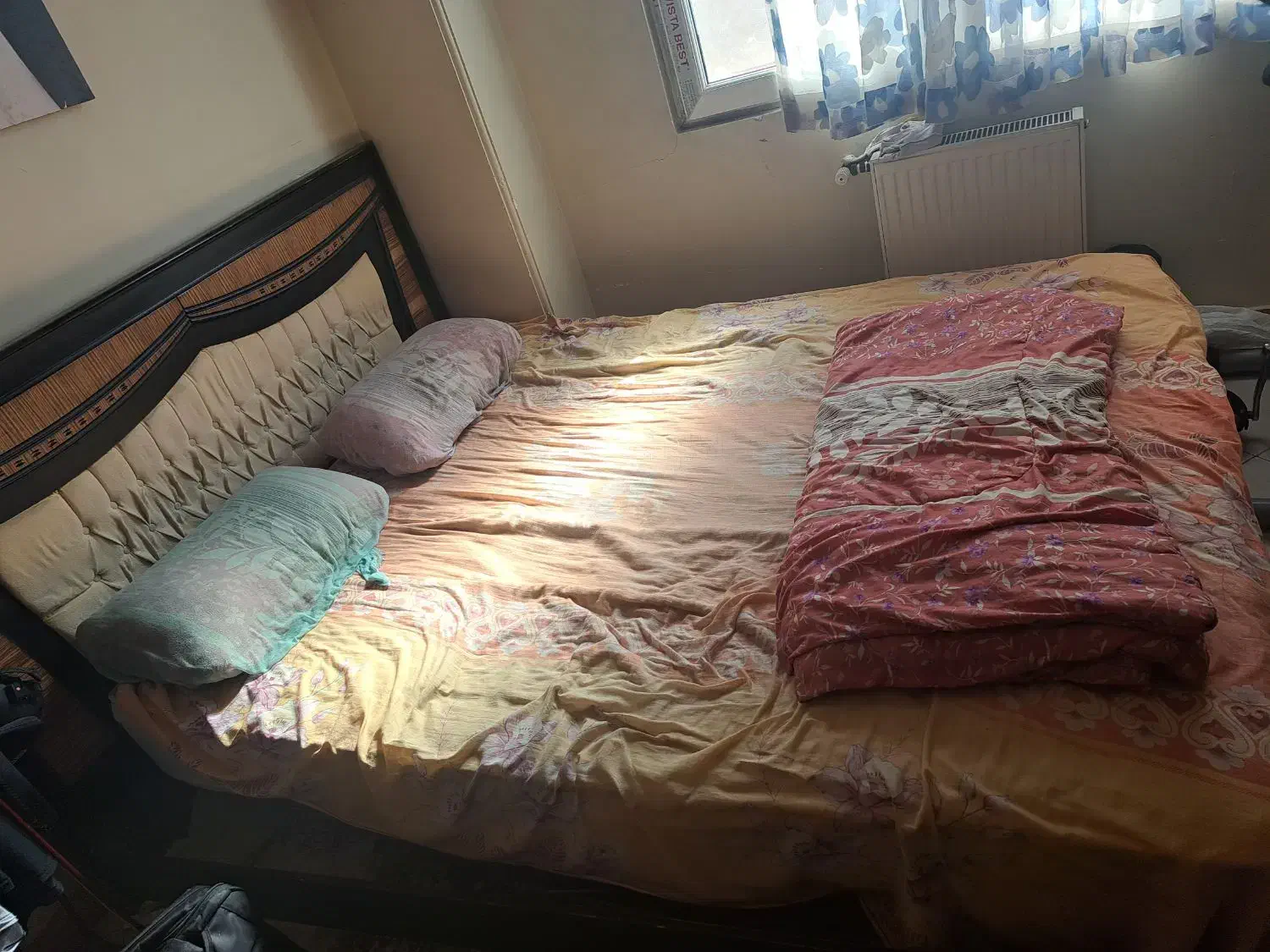 تختخواب دونفره چوبی|تخت و سرویس خواب|خاوران, |دیوار