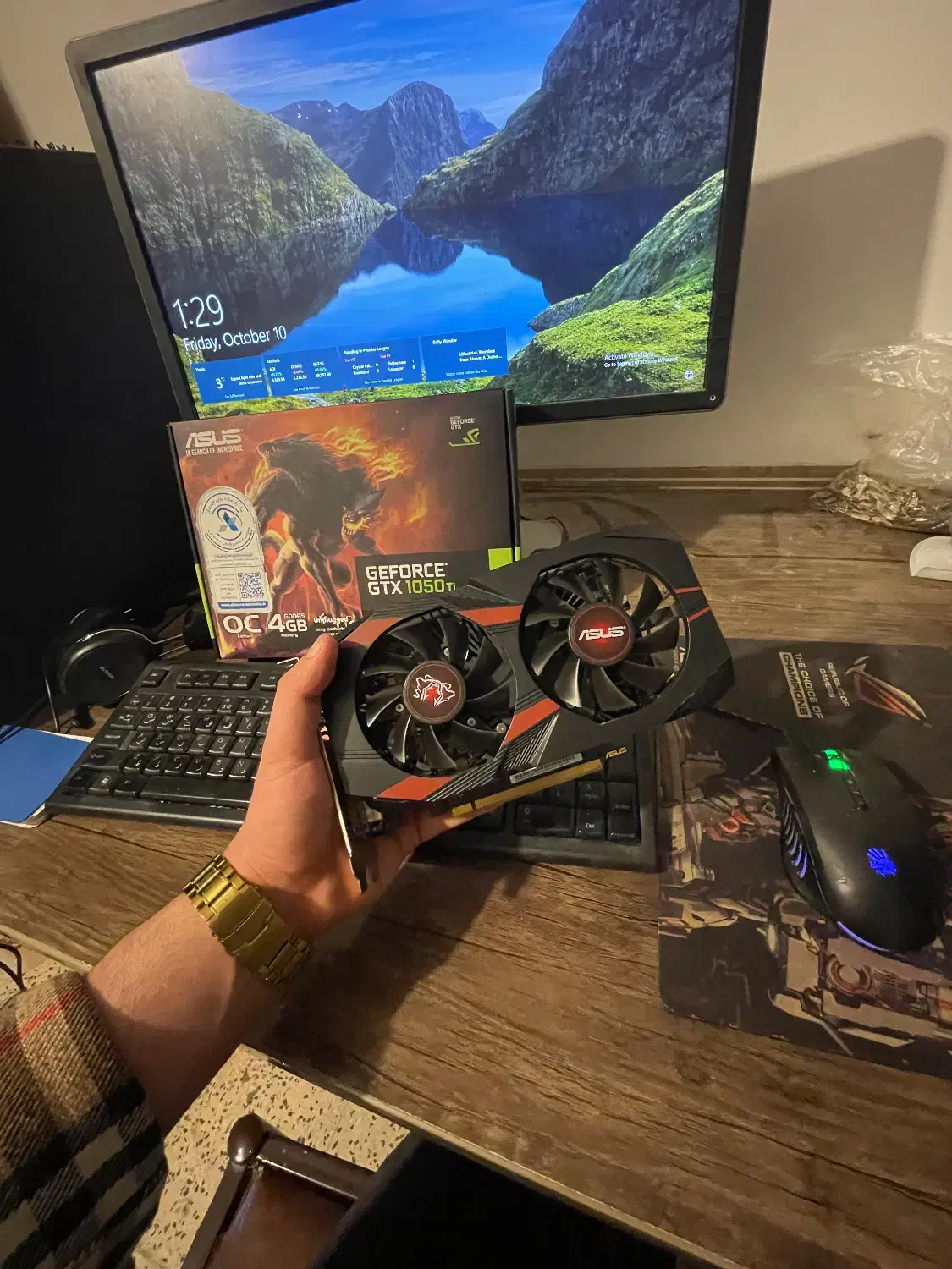 کارت گرافیک gtx1050ti بسیار تمیز عالی برای گیم|قطعات و لوازم جانبی رایانه|ارومیه, |دیوار