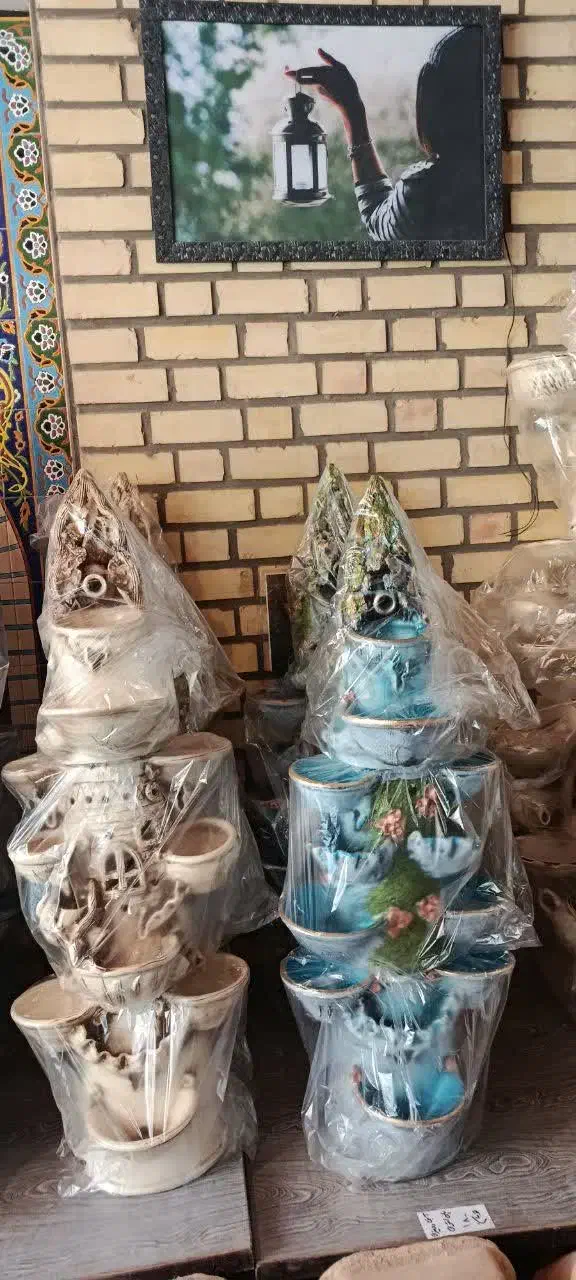 آبنما سفالی|مجسمه، تندیس، ماکت|قم, کوه سفید|دیوار