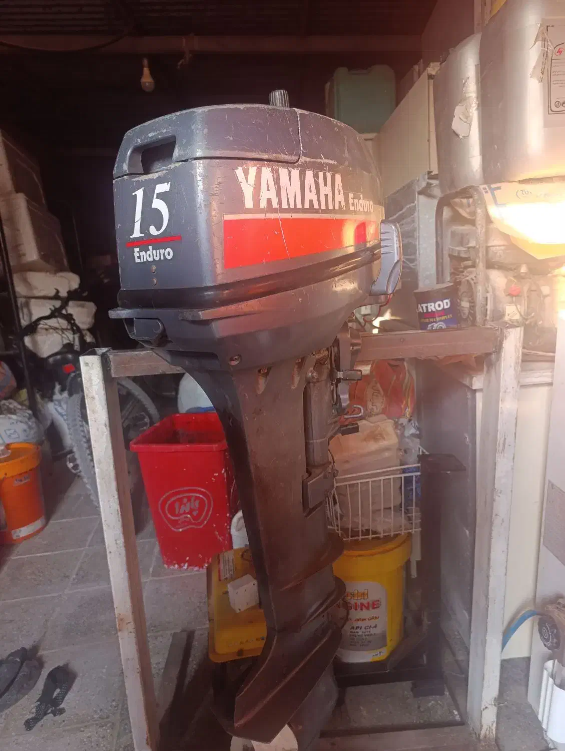 فروش موتور15یاماها اصل ژاپن  با تشت 14|قایق و سایر وسایل نقلیه|لامرد, |دیوار