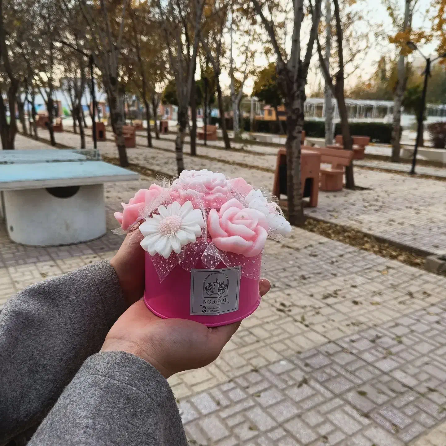 باکس گل شمع روز مادر|صنایع دستی و سایر لوازم تزئینی|تاکستان, |دیوار