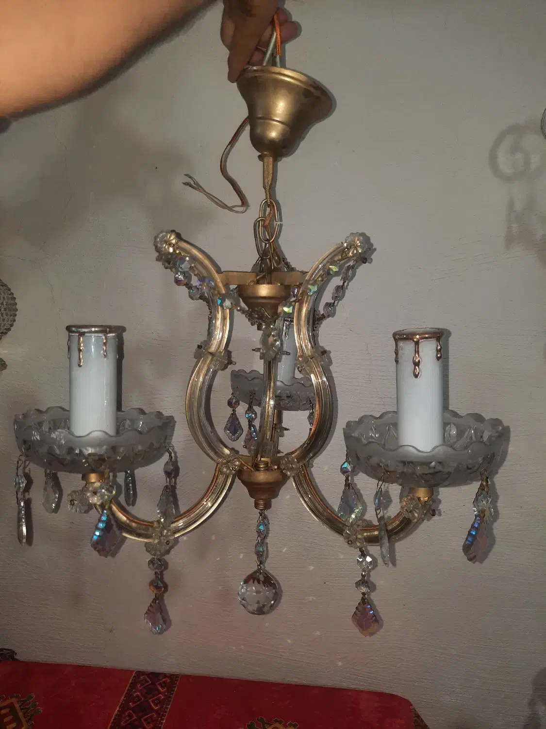 لوسترهای کریستالی قدیمی|لوستر و چراغ آویز|تبریز, |دیوار
