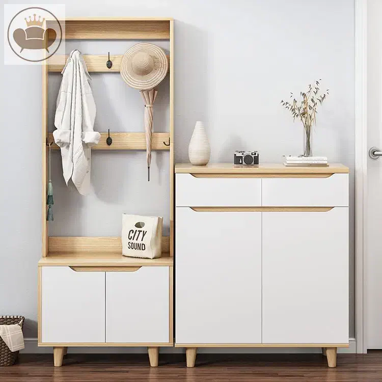 جاکفشی جنس تمام ام دی اف روکش چوب طبیعی. شهرآرا|جاکفشی، کمد، دراور|الیگودرز, |دیوار