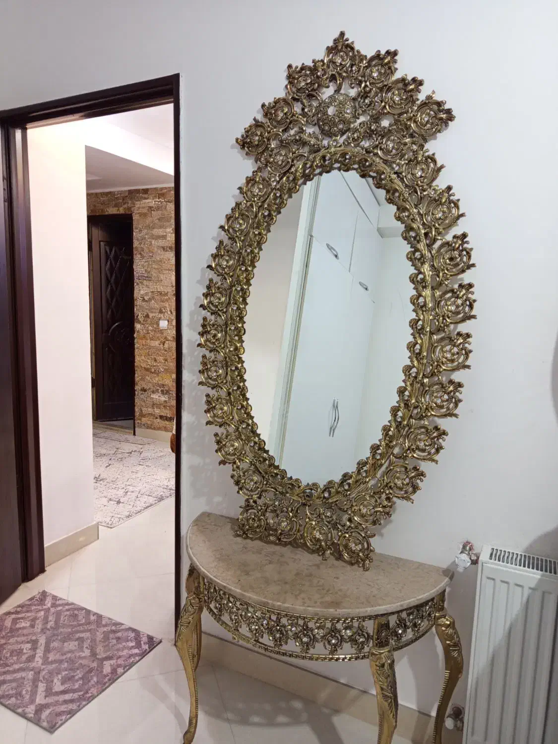 فروش فوری آیینه کنسول برنز|مبلمان خانگی و میز عسلی|ساری, |دیوار