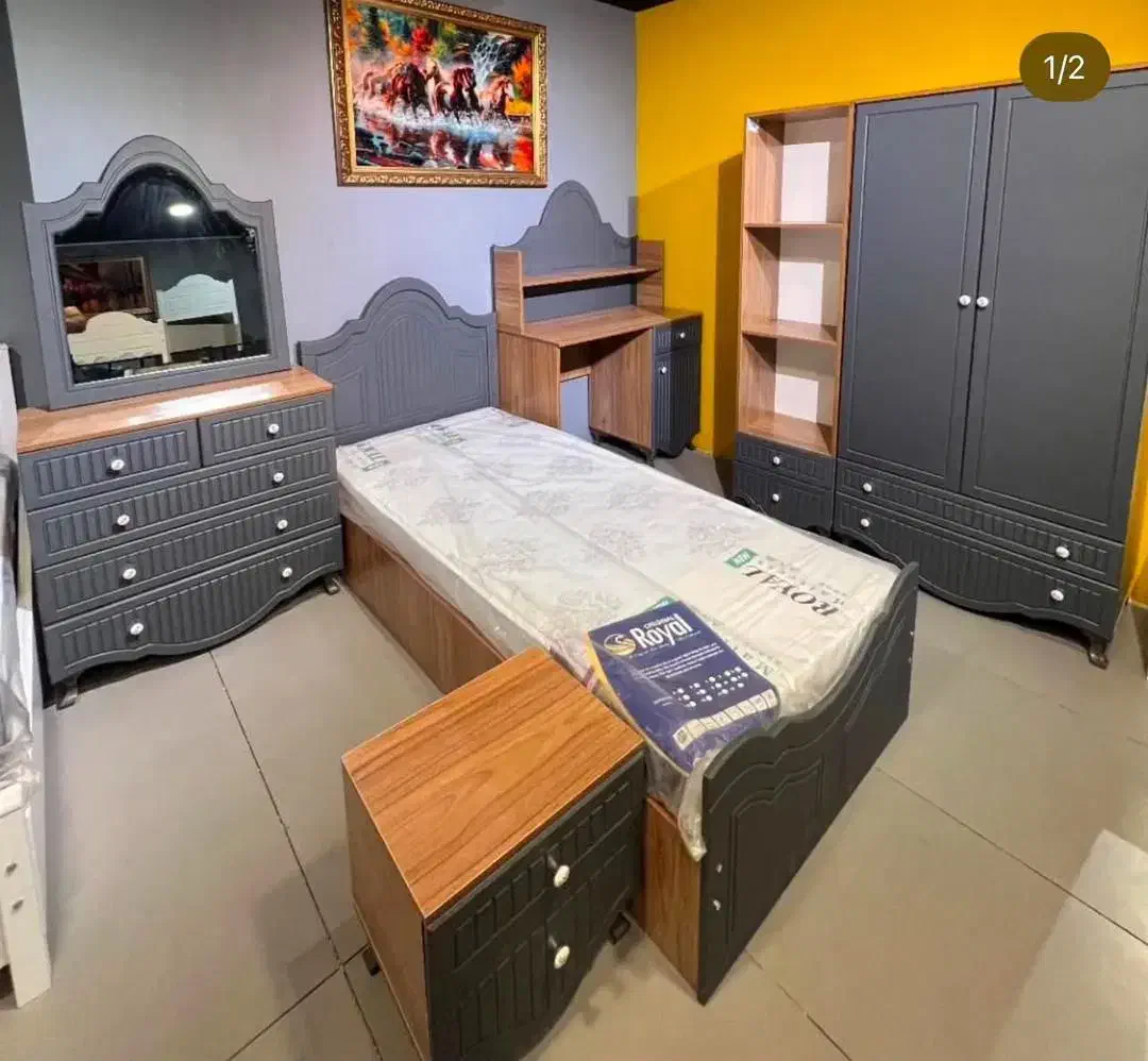 تخت خواب دیاموند میزتحریر و کمد/سایزبندی|تخت و سرویس خواب|فردیس, منظریه|دیوار