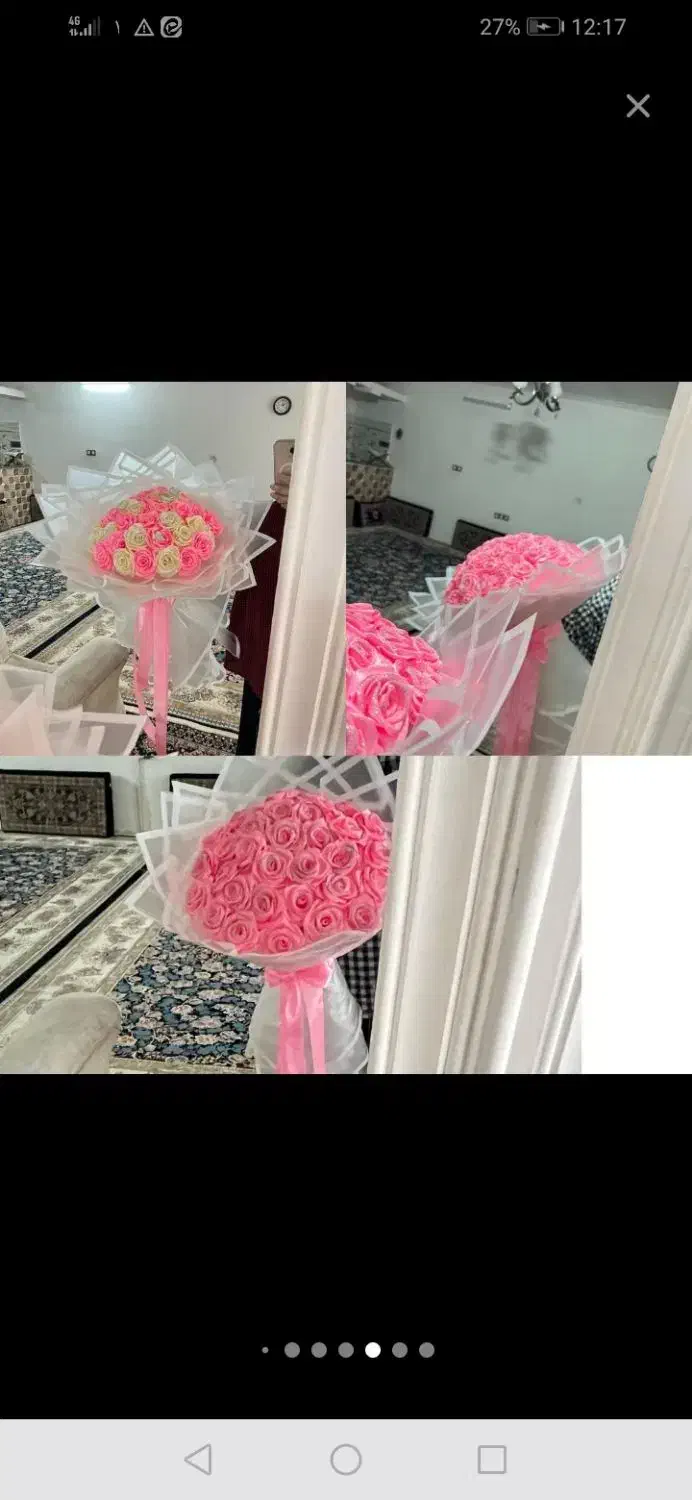دسته گل روبانی گل‌ خاستگاری  دسته گل|گل مصنوعی|دماوند, گیلاوند|دیوار