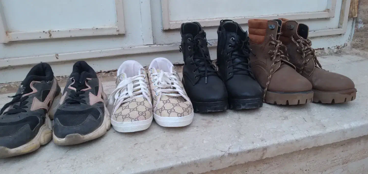 ۴جفت کفش ۳جفت سایز ۳۷ یک جفت ۳۵ درحد نو جنس خوب|کیف، کفش، کمربند|تربت جام, جامی|دیوار