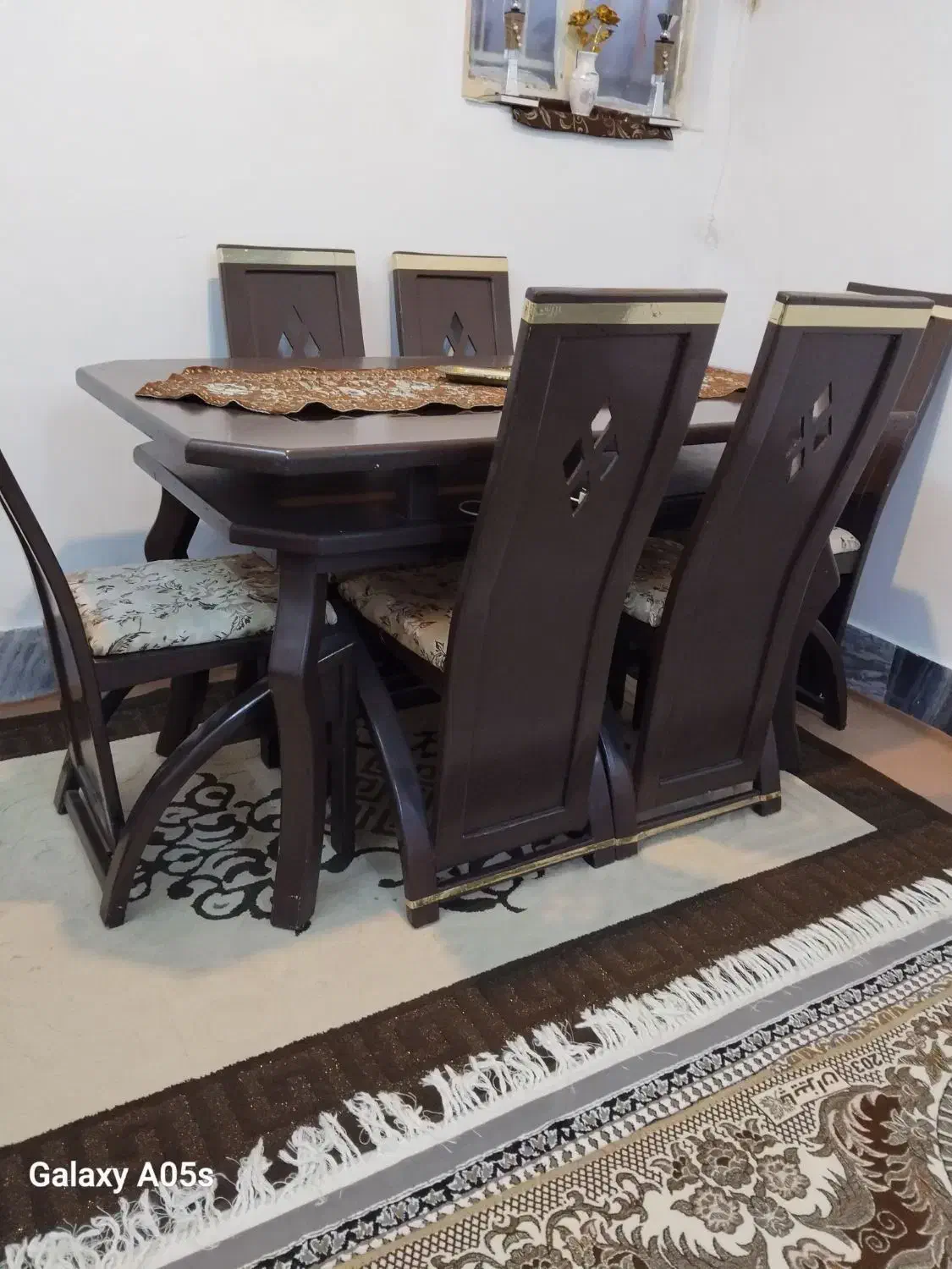 میز غذا خوری شش نفره|میز و صندلی غذاخوری|زند, |دیوار