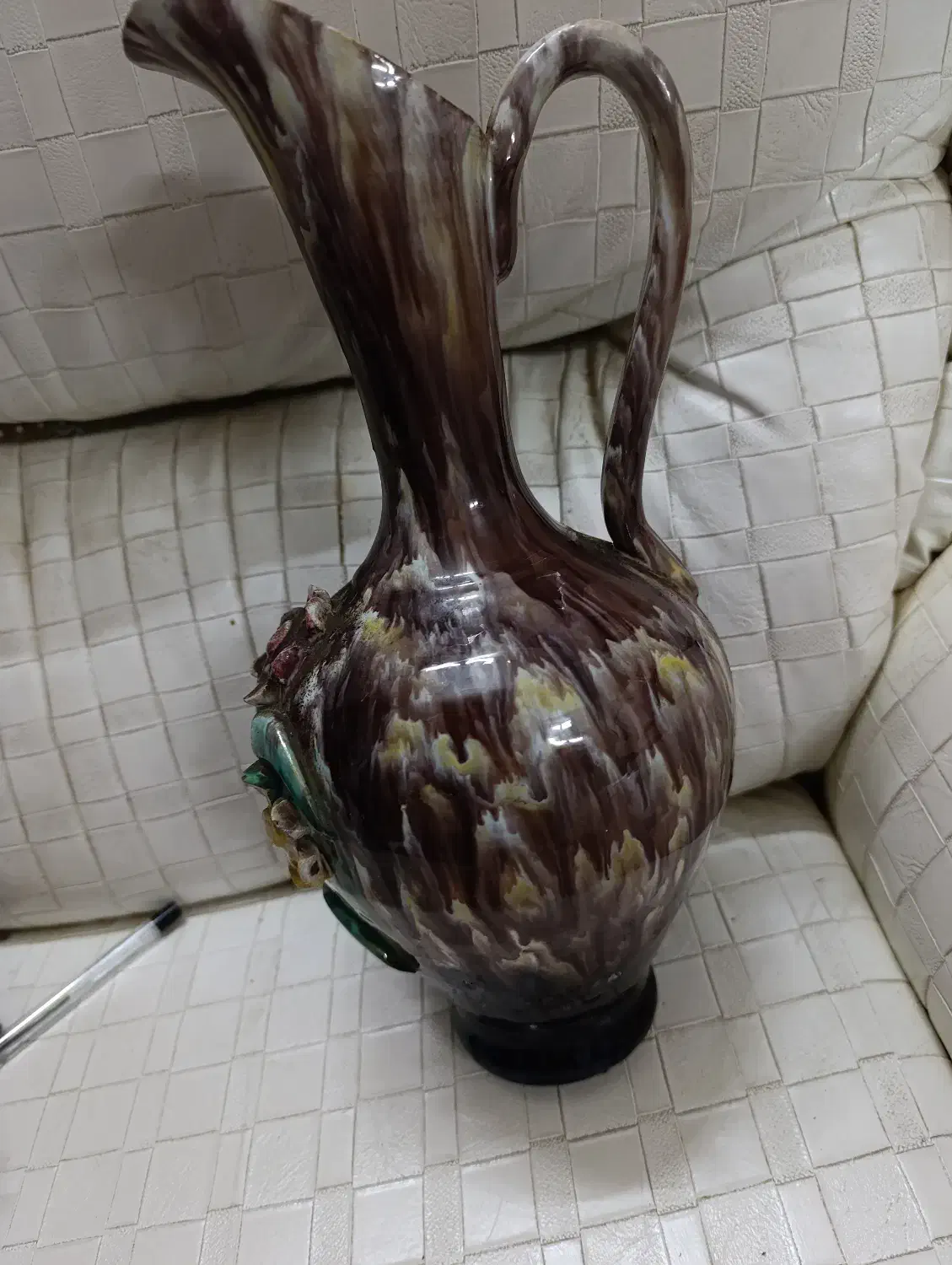 پارچ سفالی آنتیک و بسیار زیباقدیمی|کلکسیون اشیاء عتیقه|لاهیجان, کوی خزر|دیوار