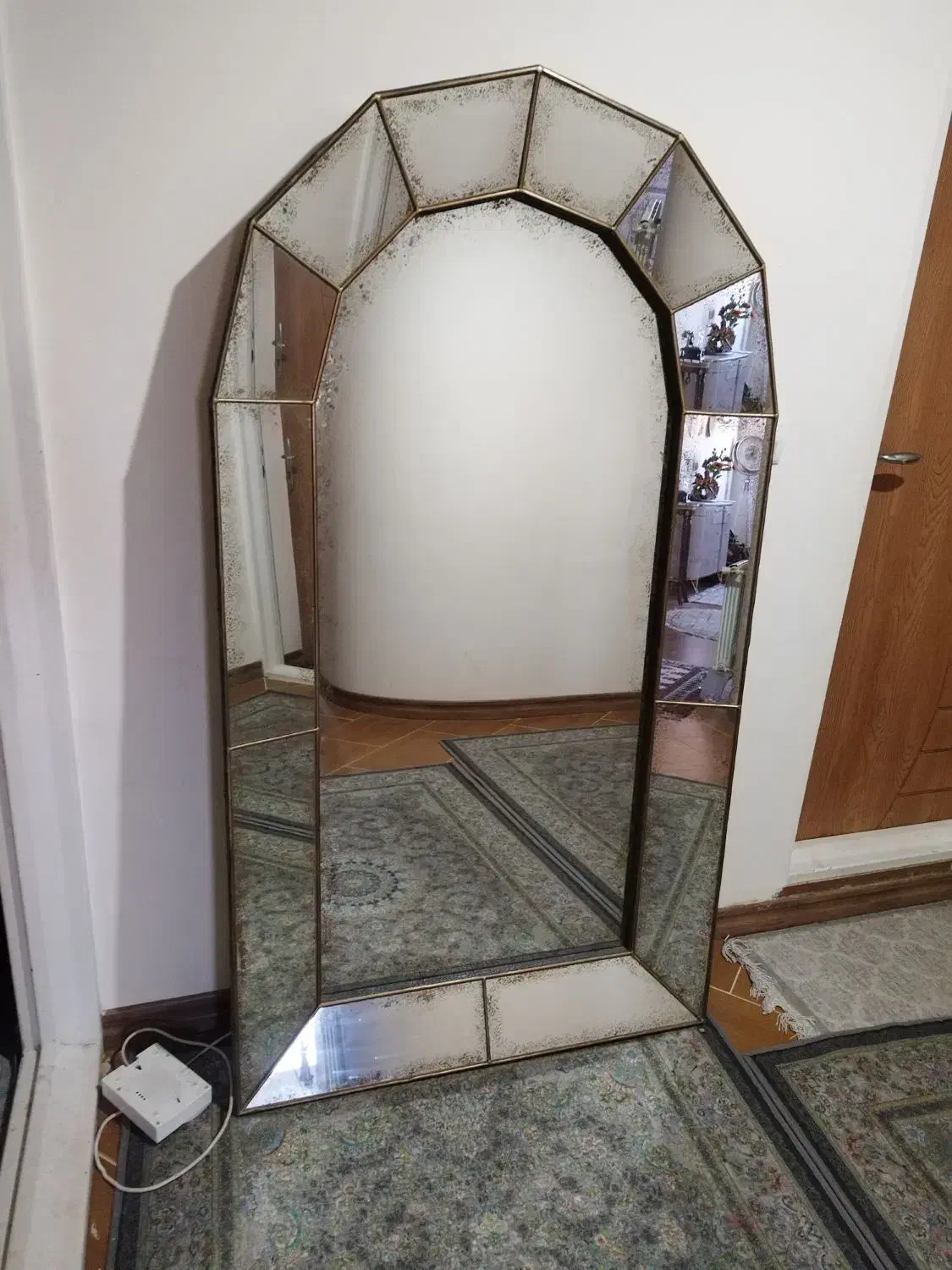 آینه درسا چرم و قفس فلزی|آینه|کرمان, |دیوار