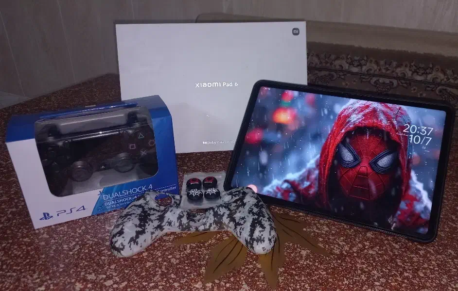 ست گیمینگ تبلت Xiaomi Pad 6 و دسته PS4 و کیس۴حالته|تبلت|قم, منبع آب|دیوار