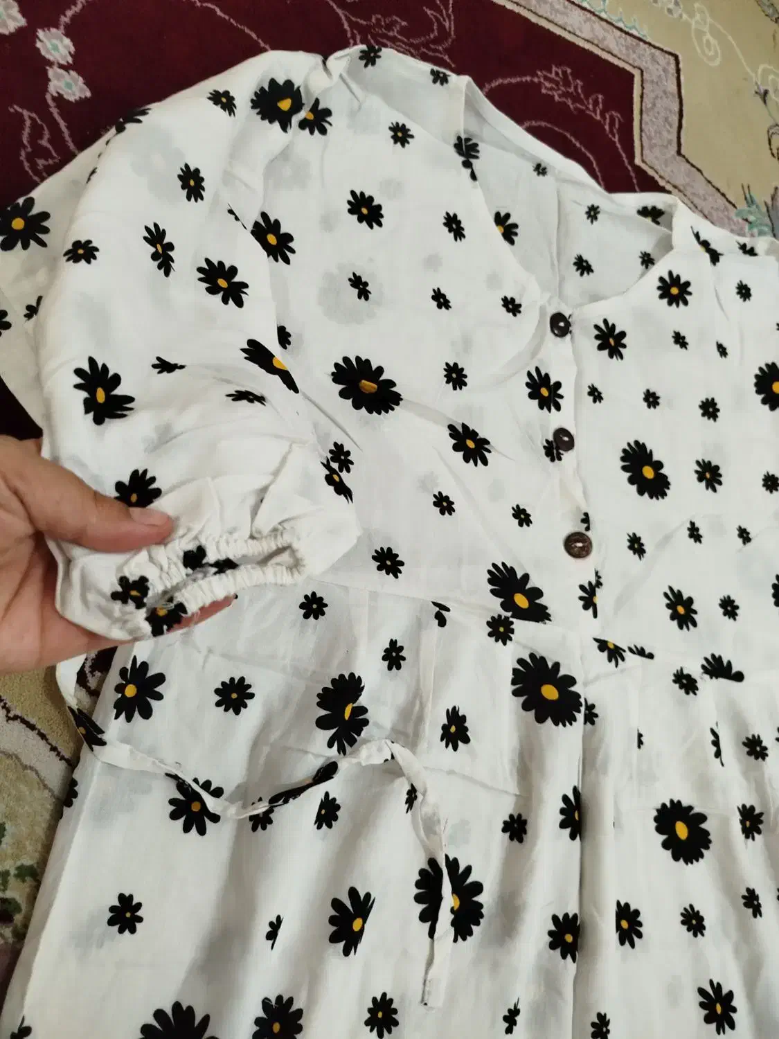 لباس نخی ولینن ودامن پفکی  به قیمت خرید پارسال|لباس|آق قلا, |دیوار