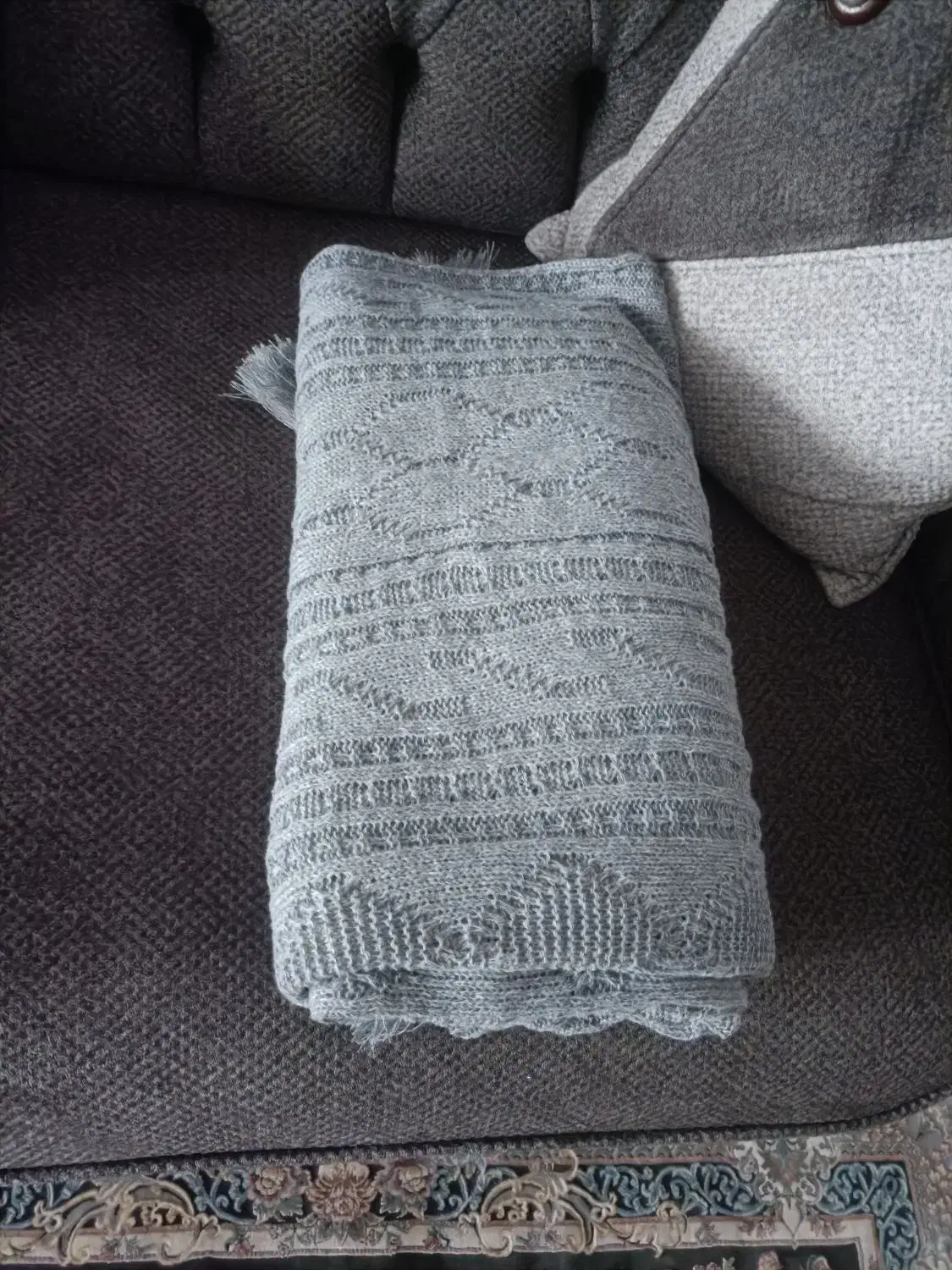 شال مبل طوسی روشن نو نو|پرده، رانر، رومیزی|اندیشه, شهرک صدف|دیوار