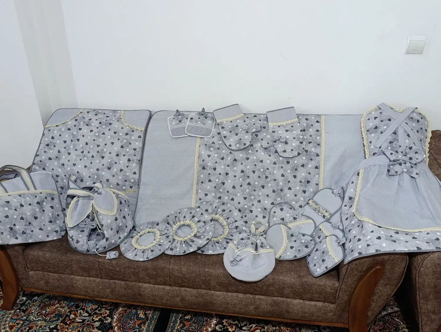 سرویس‌ آشپزخانه‌ نخ نواز|سفره، حوله، دستمال آشپزخانه|نورآباد, |دیوار