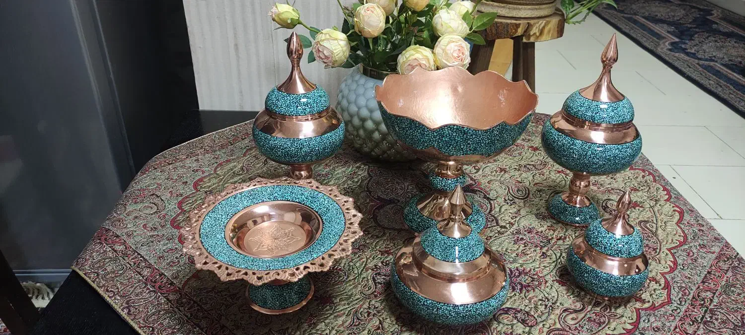 ظروف مسی فیروزه کوب اصل|ظروف سرو و پذیرایی|بندرعباس, |دیوار