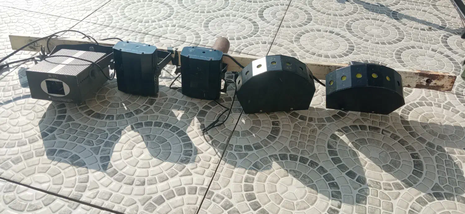 رقص نور دو عدد فلاشر دو عدد بارانی و یک عدد لیزر|ریسه و چراغ تزئینی|کلاله, |دیوار