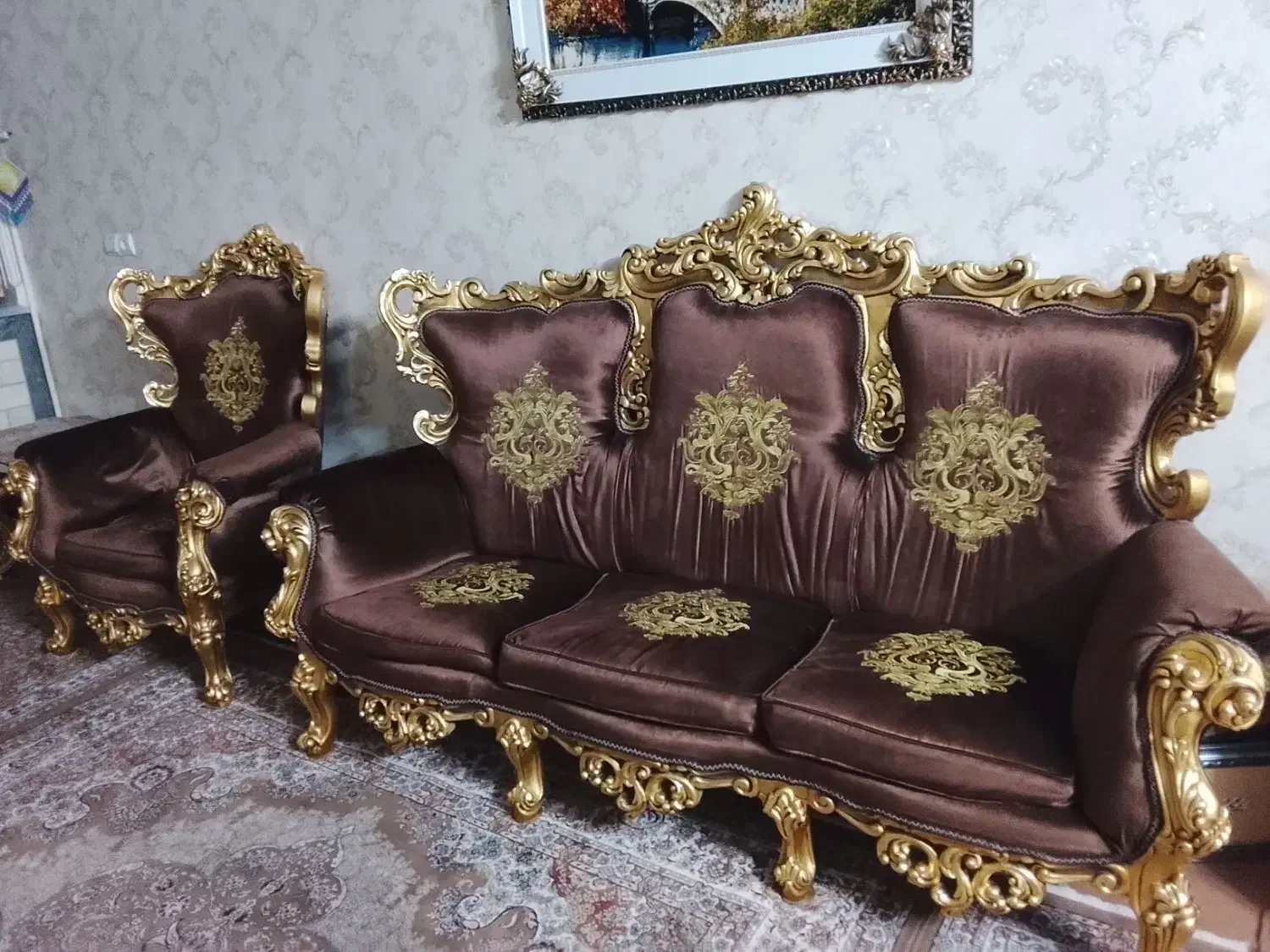 مبل سلطنتی|مبلمان خانگی و میز عسلی|باقرشهر, |دیوار