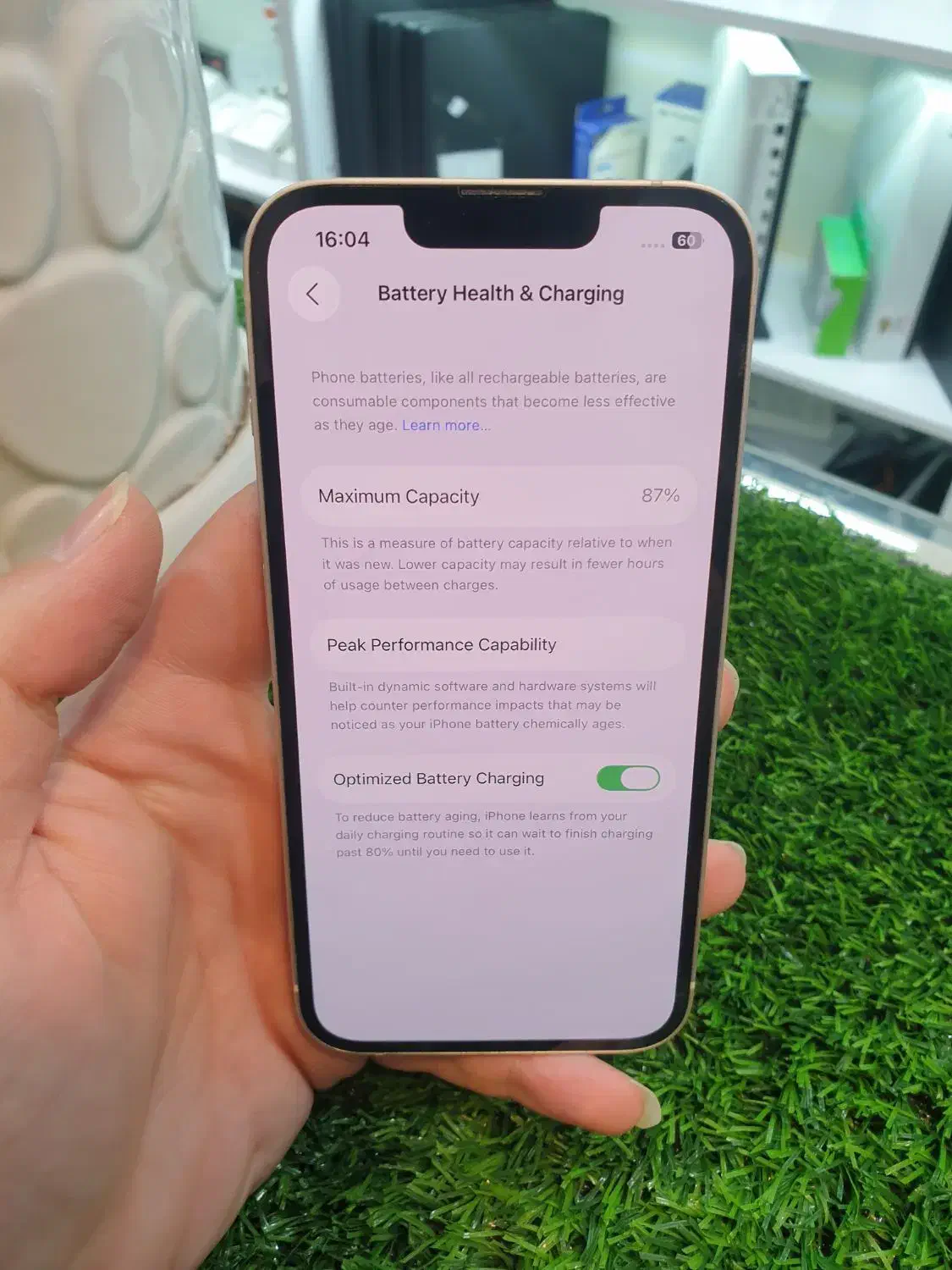 ایفون ۱۳ نرمال باطری ۸۷ درصد سفید|موبایل|کرج, گوهردشت|دیوار