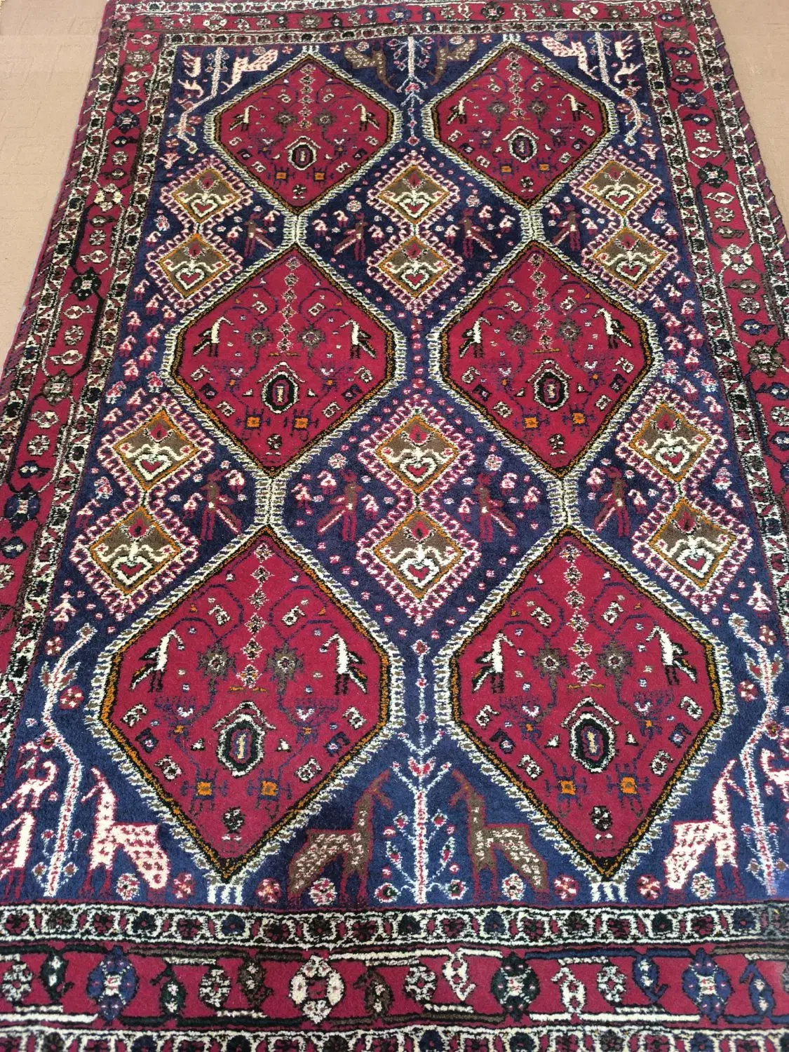 قالی دستبافت|فرش|رفسنجان, |دیوار