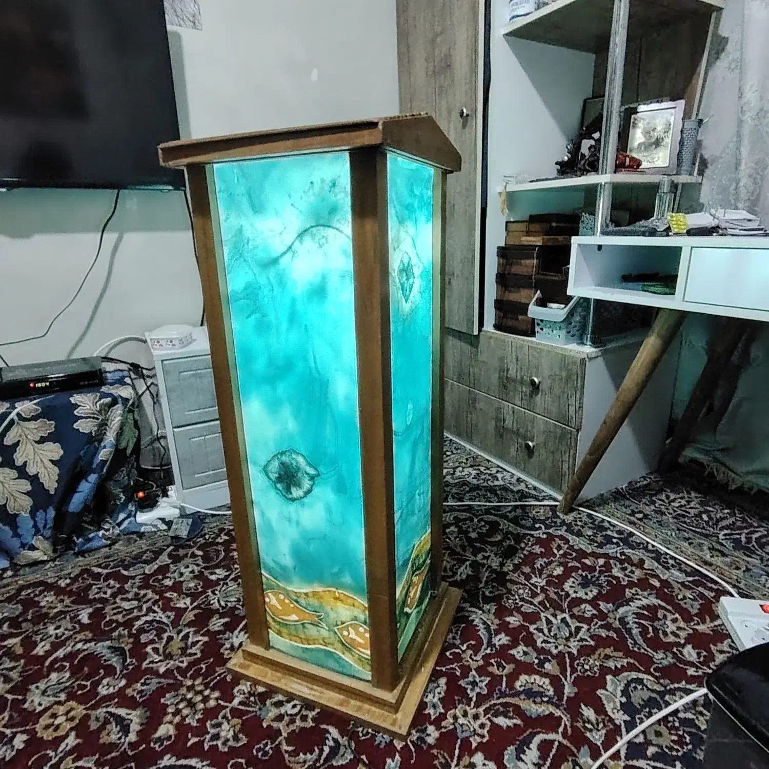 آباژور چوبی سنتی|چراغ خواب و آباژور|شیراز, شهرک بزین|دیوار