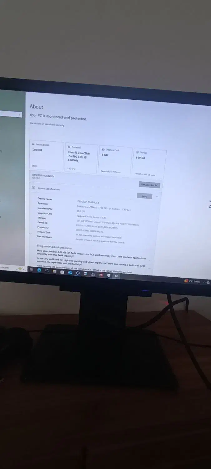 کیس گیمینگ به همراه مانیتور|رایانه رومیزی|نیشابور, ابراهیم ادهم|دیوار