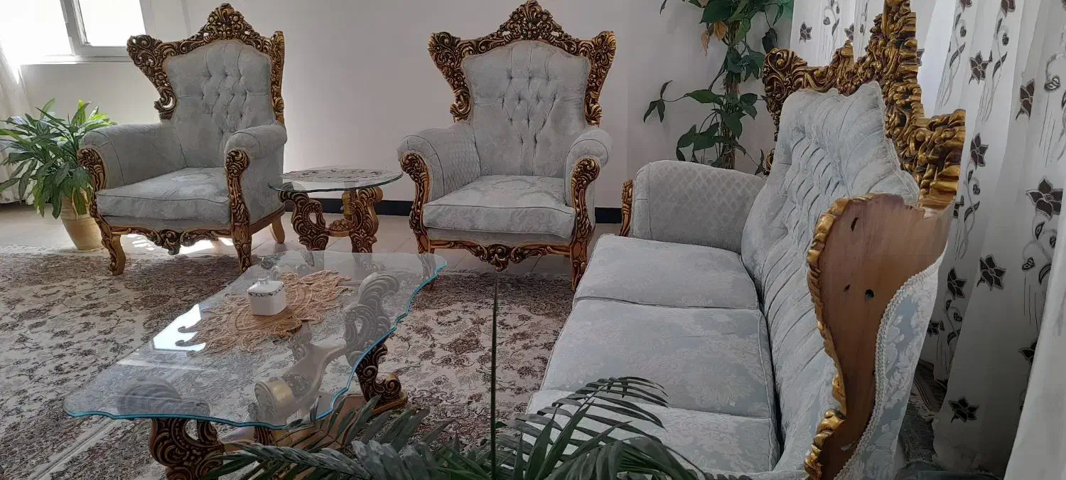 مبل سلطنتی ۷ نفره|مبلمان خانگی و میز عسلی|مریوان, |دیوار