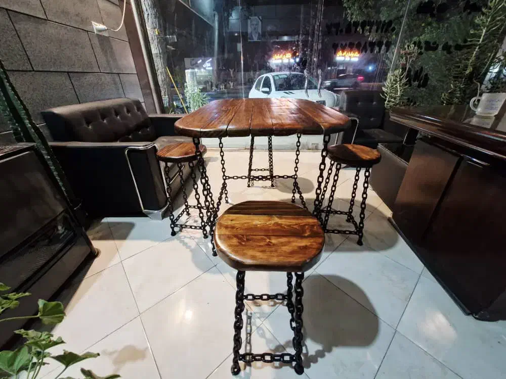 میز صندلی مدل زنجیری مدرن کافی شاپی باغ ویلا|کافیشاپ و رستوران|کوهسار (البرز), |دیوار