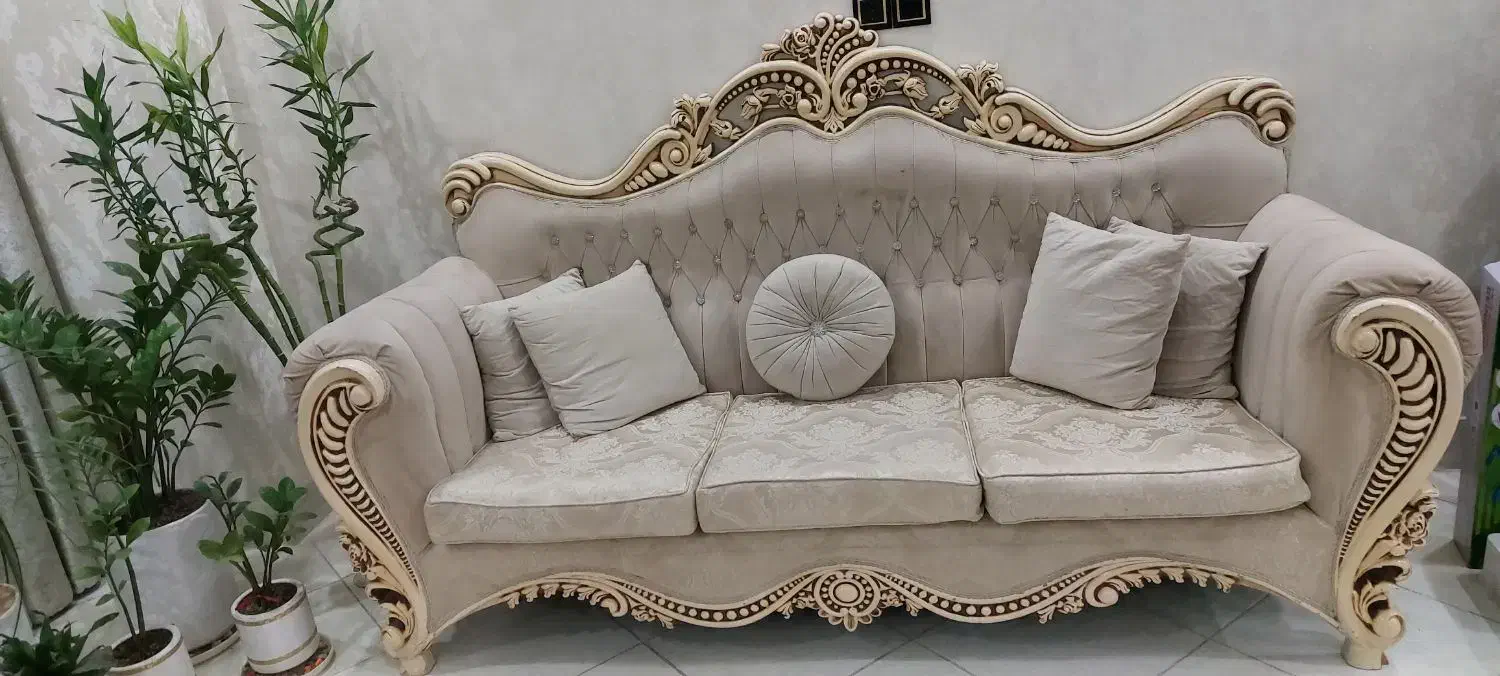 مبل استیل چوب راش درحدنوسالم|مبلمان خانگی و میز عسلی|قم, عمار یاسر|دیوار