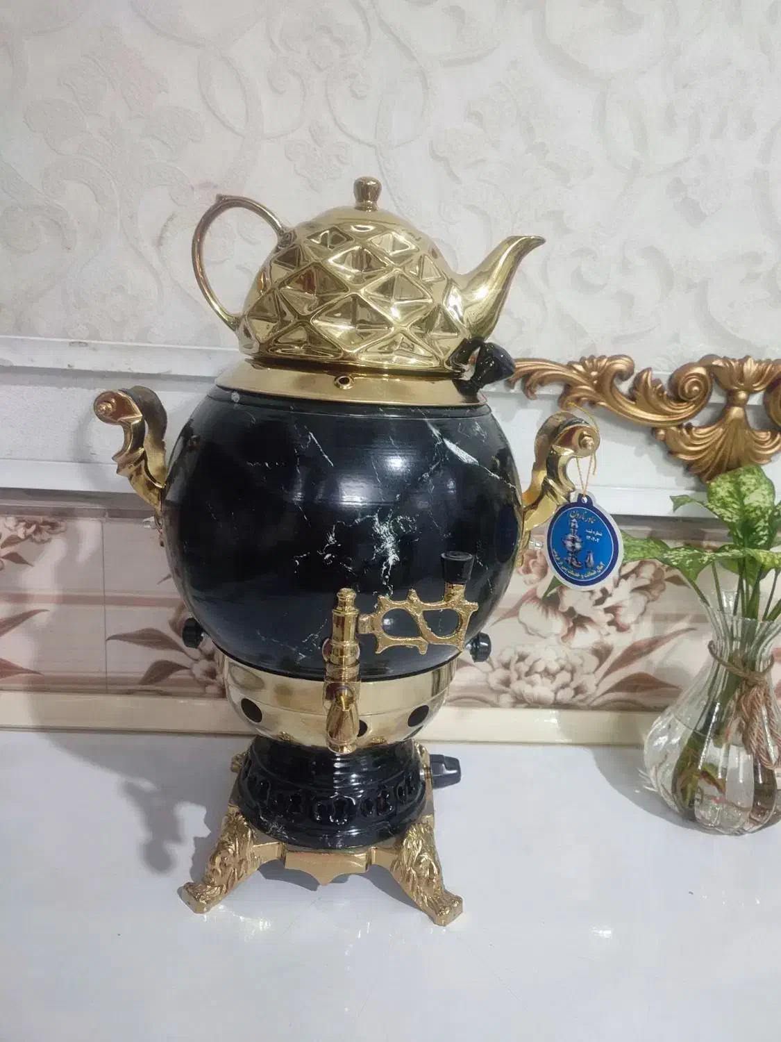 سماور گازی طرح سنگ ۶لیتری|سماور، چایساز، قهوهساز|پاکدشت, پاکدشت (مامازند)|دیوار