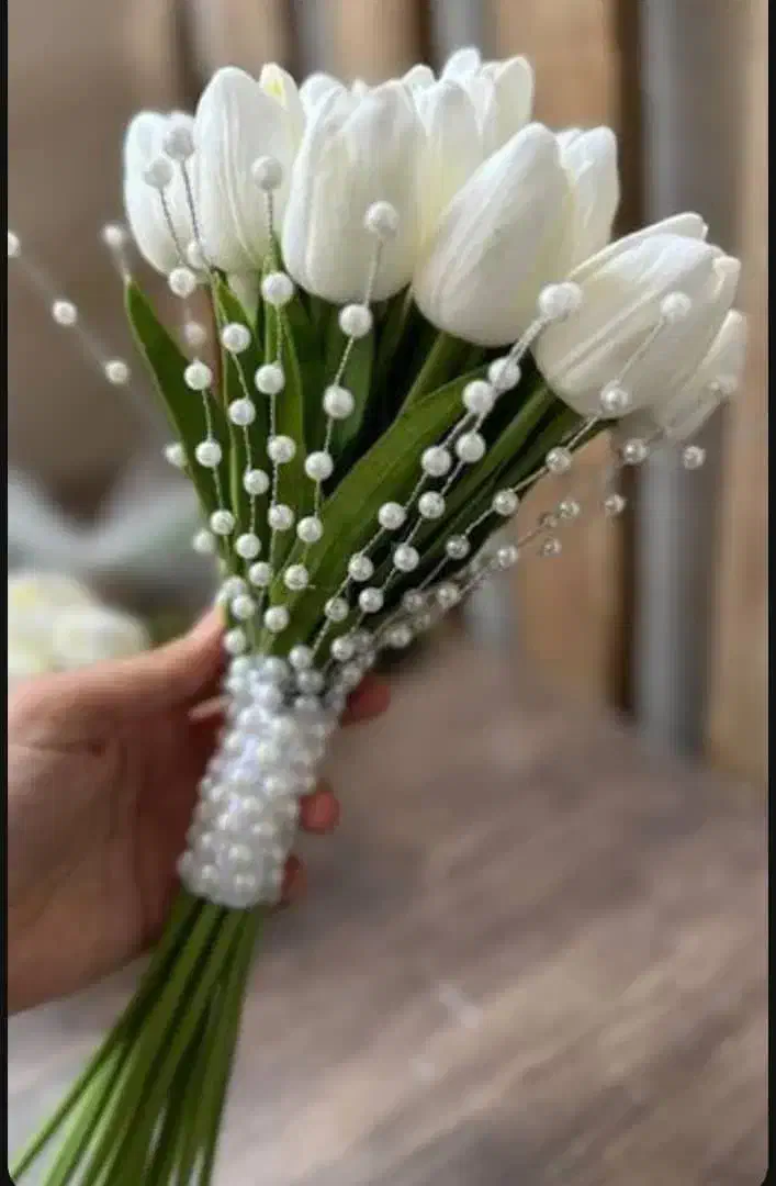 دسته گل عروس مصنوعی|گل مصنوعی|یزد, |دیوار