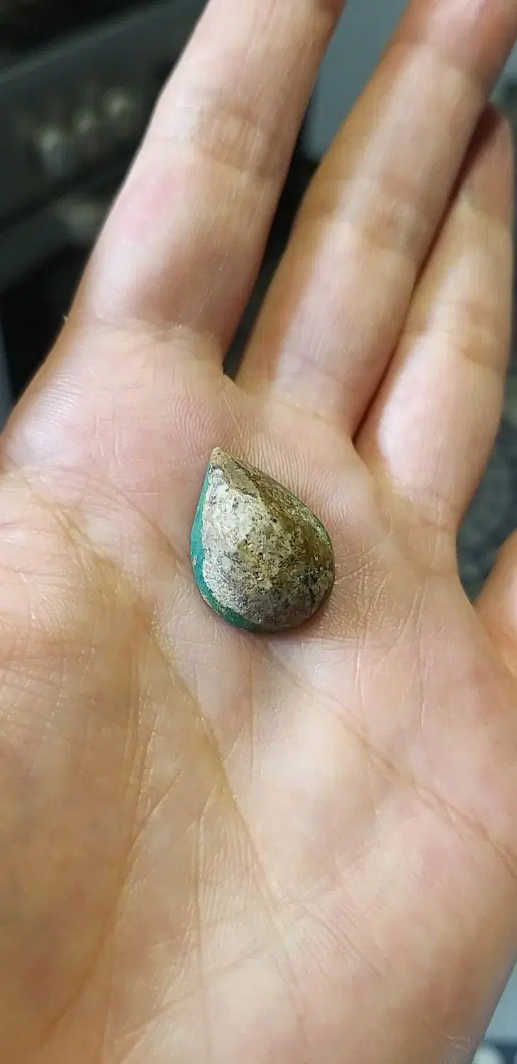 نگین فیروزه نیشابوری یشمی رگه طلایی|جواهرات|اصفهان, امیرعرب|دیوار