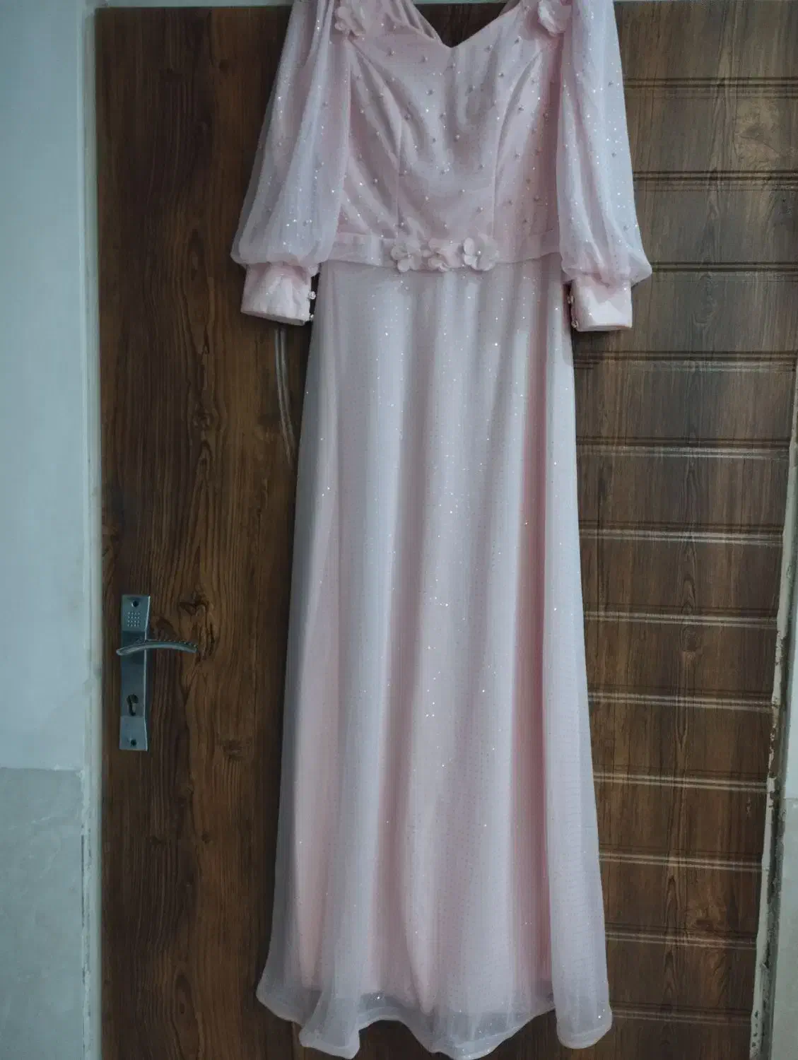 لباس مجلسی رنگ صورتی شاین دار|لباس|ماهدشت, |دیوار