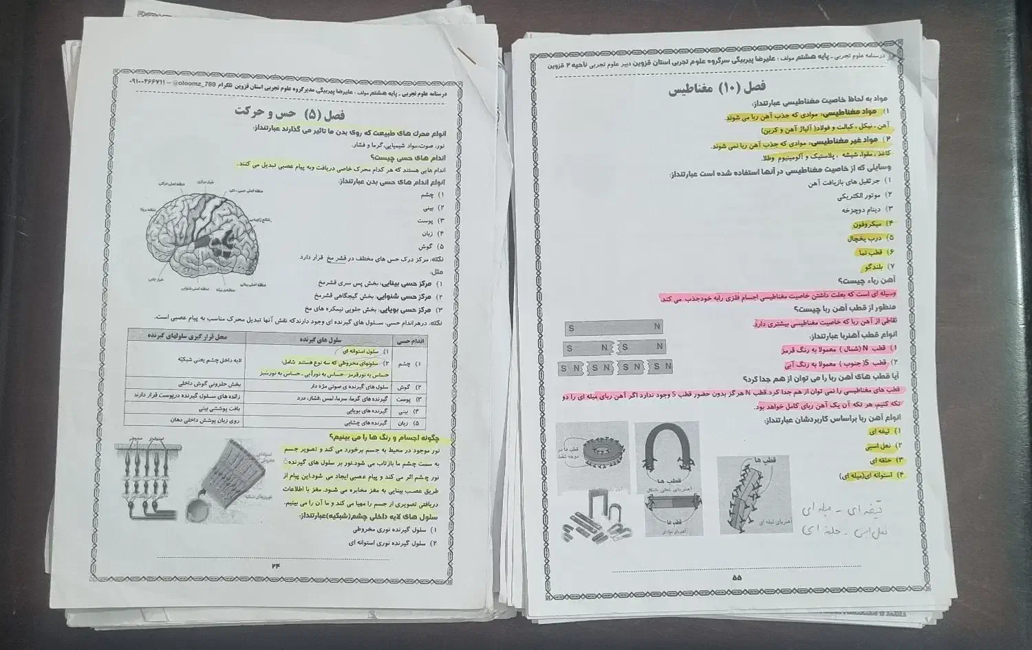 جزوات علوم تجربی هشتم  شیخ مفید|کتاب و مجله آموزشی|گرمسار, |دیوار