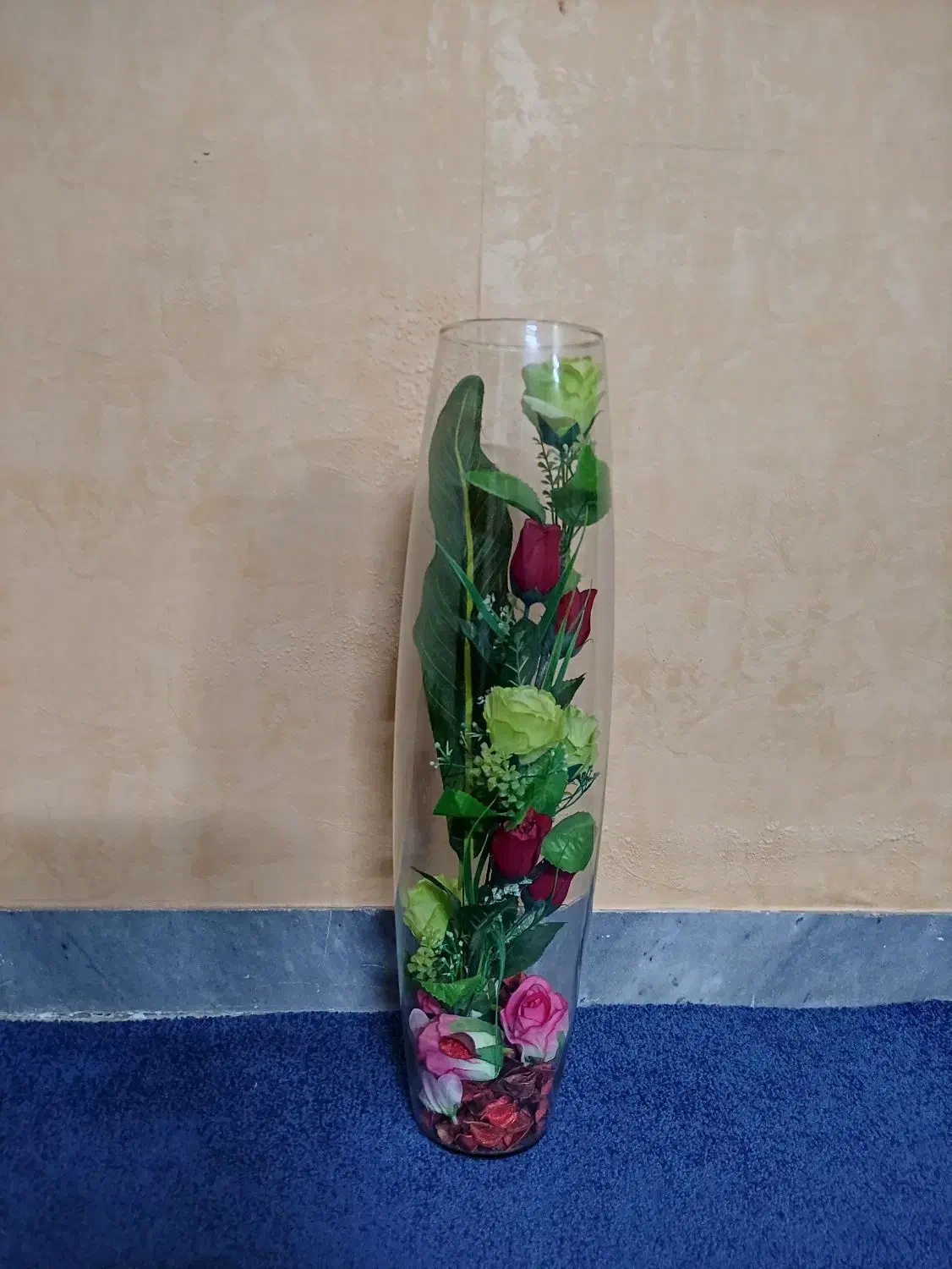 گلدون شیشه ای تزیینی|گل و گیاه طبیعی|قم, کلهری|دیوار