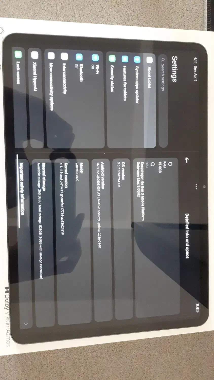 Xiaomi Pad 7 Pro|تبلت|تبریز, |دیوار