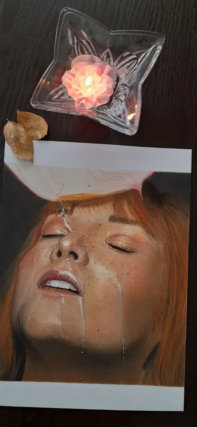 تابلو نقاشی چهره خیس|تابلو، نقاشی، عکس|تبریز, |دیوار