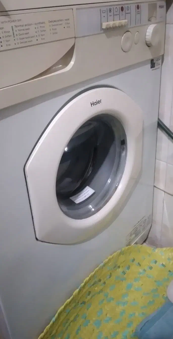 فروش ماشین ۷ کیلویی لباسشویی haier|ماشین لباسشویی و خشک‌کن لباس|رشت, پل تالشان|دیوار