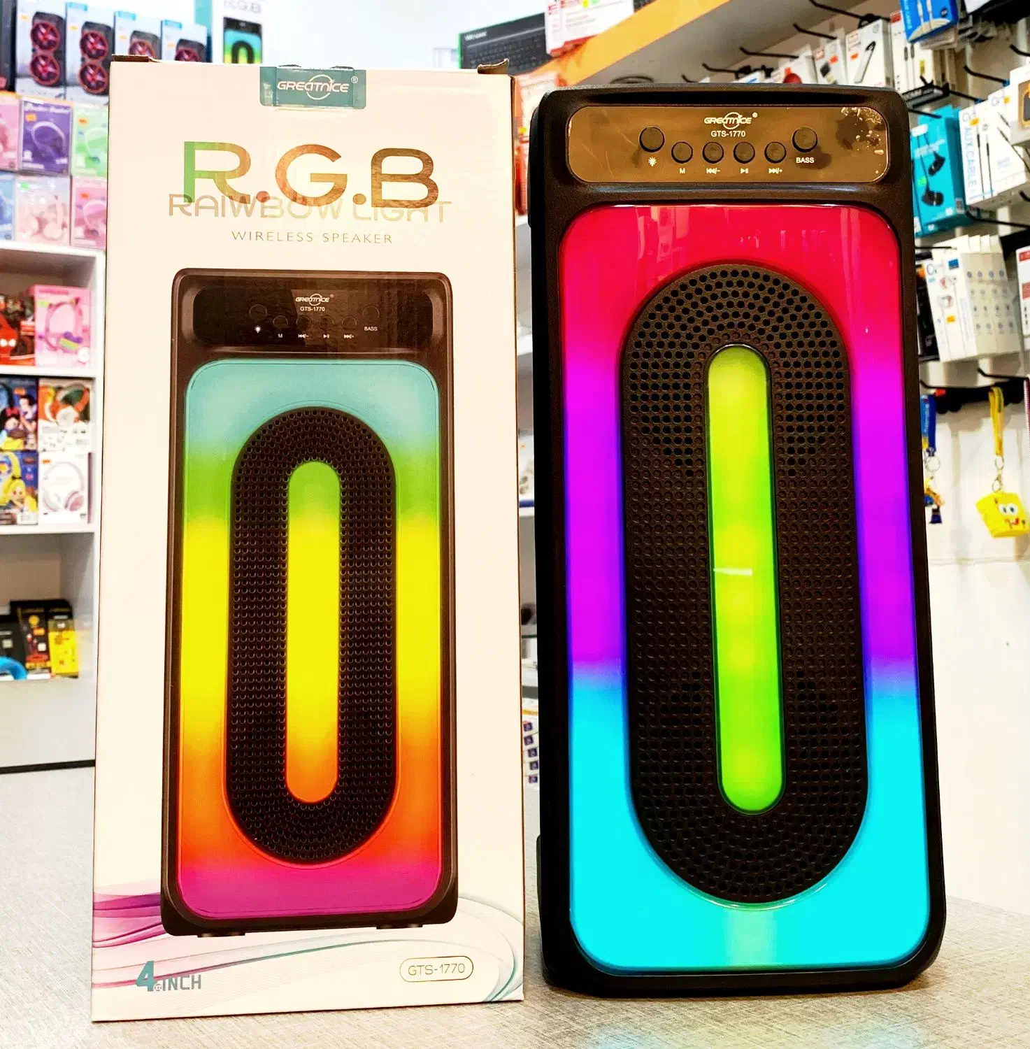 اسپیکر بلوتوثی چراغدار RGB مدل GTS-1770|پخشکننده همراه|کرج, گوهردشت|دیوار