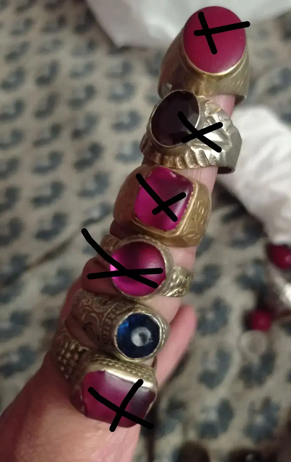 انگشترهای یاقوت اصل قاجاری|کلکسیون اشیاء عتیقه|تهران, افسریه شمالی|دیوار