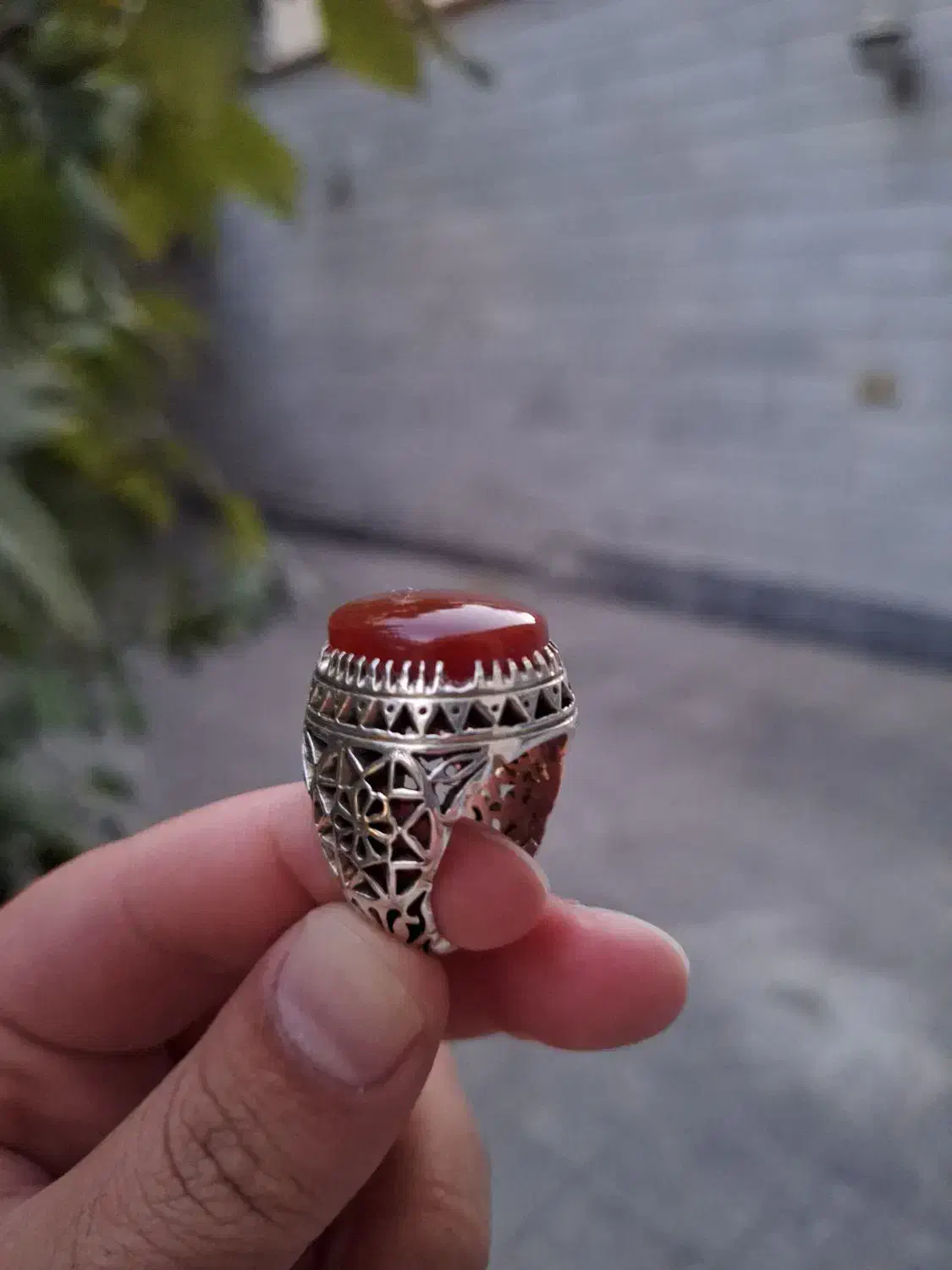 انگشتر فاخر عقیق اصیل یمنی|جواهرات|قم, تکیه آقا سید حسنی|دیوار