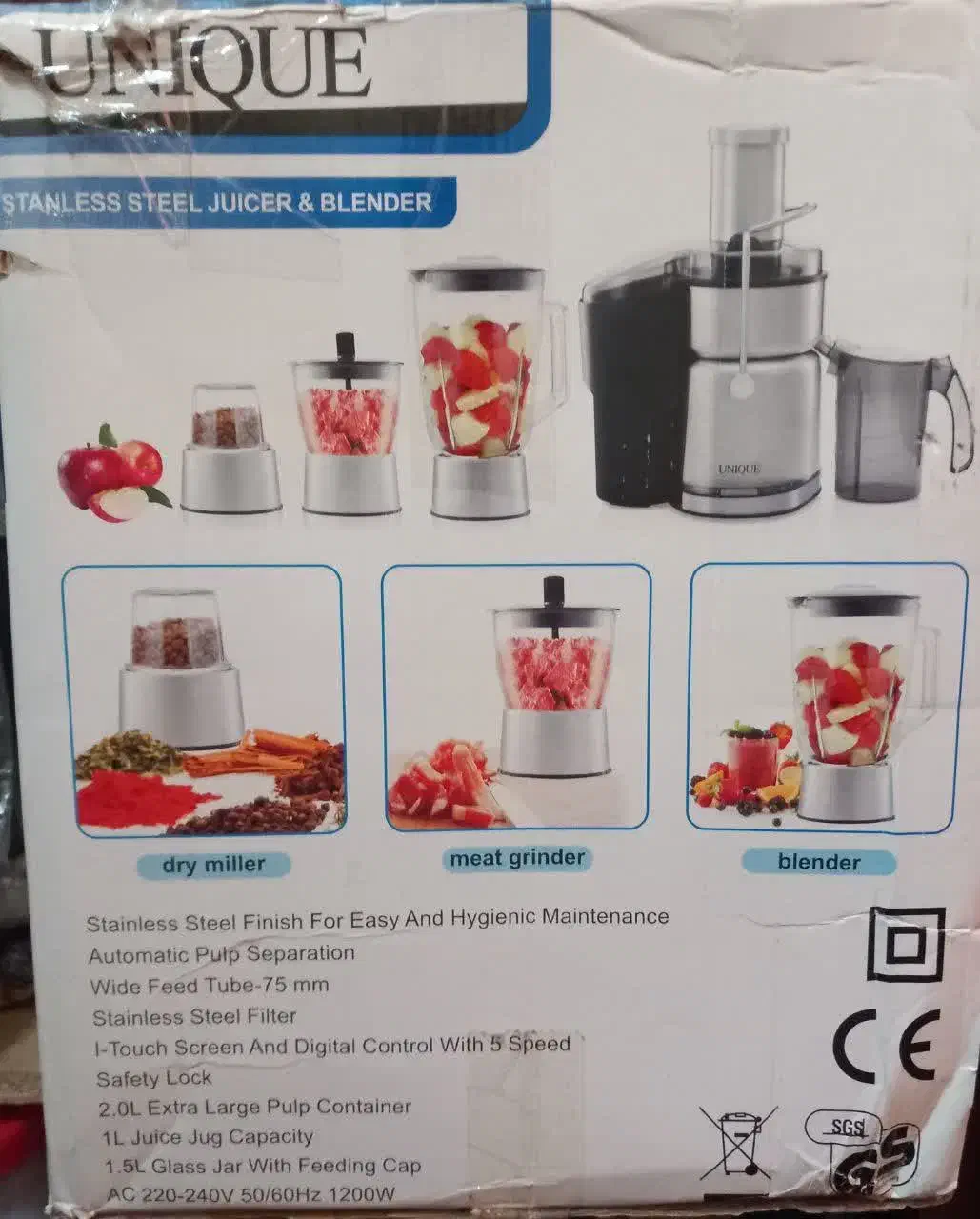 آبمیوه گیری ۴ کاره یونیک نو|آبمیوهگیر و آبمرکباتگیر|اسلامشهر, بهرام آباد|دیوار