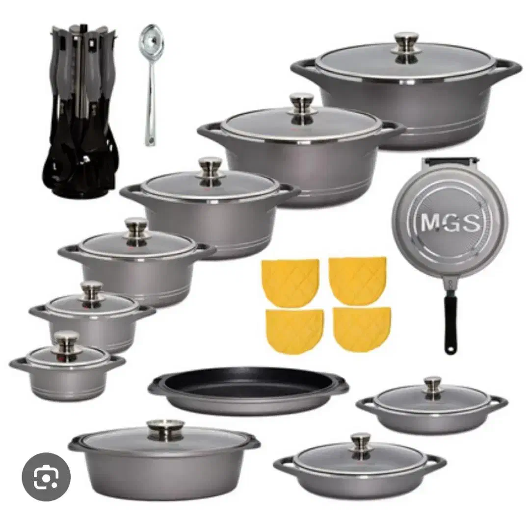 قابلمه ۳۳ پارچه ام جی اس کاملا نو|ظروف پختوپز|اصفهان, نقش جهان|دیوار