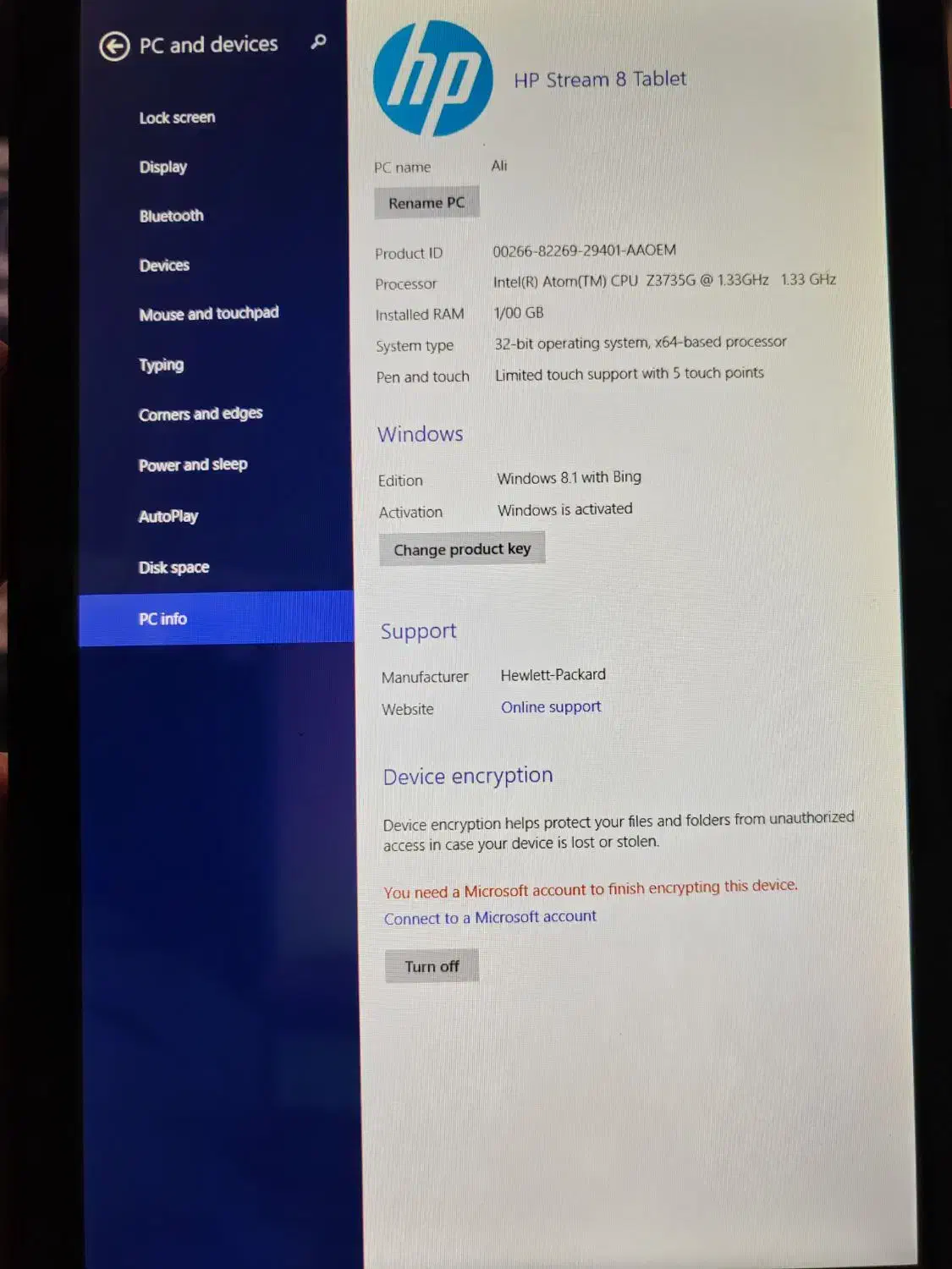 تبلت ویندوز xp|تبلت|تهران, الهیه|دیوار