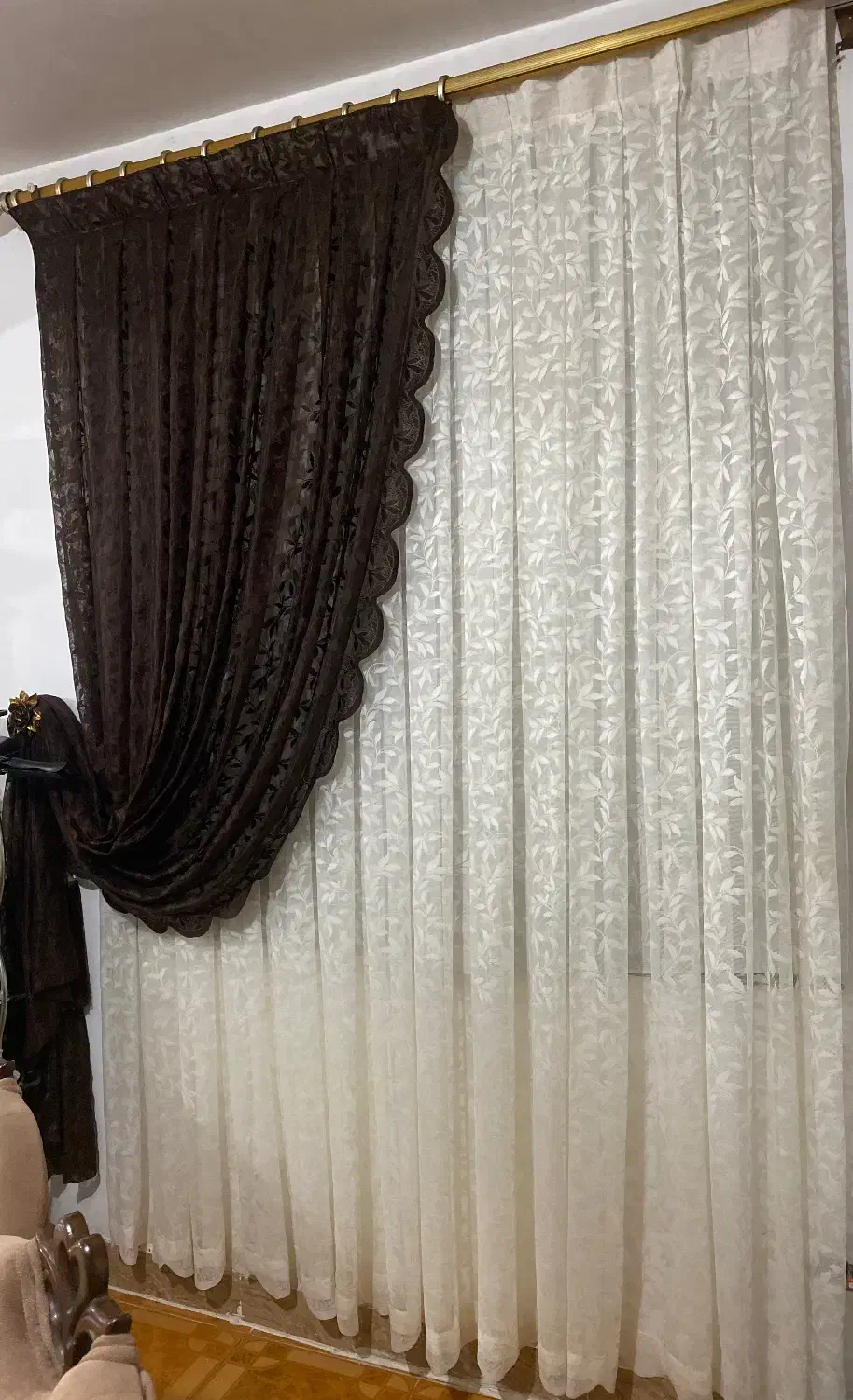 پرده به همراه میل پرده|پرده، رانر، رومیزی|خشکبیجار, |دیوار