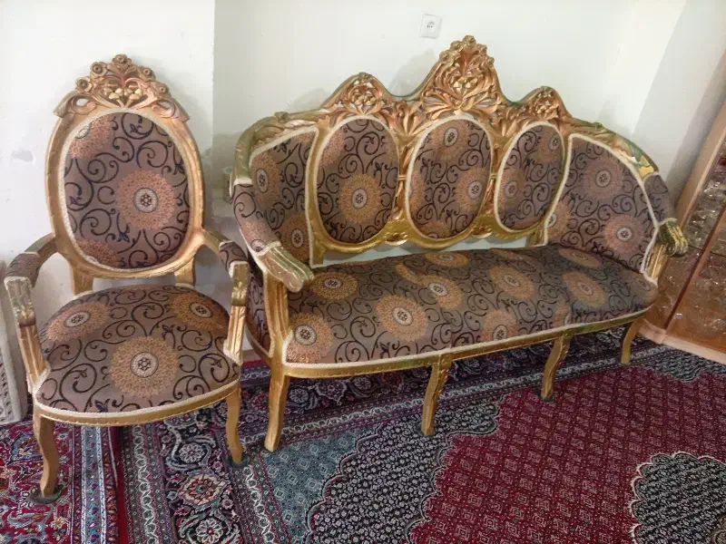 مبل 9 نفره به همراه عسلی|مبلمان خانگی و میز عسلی|زنجان, |دیوار