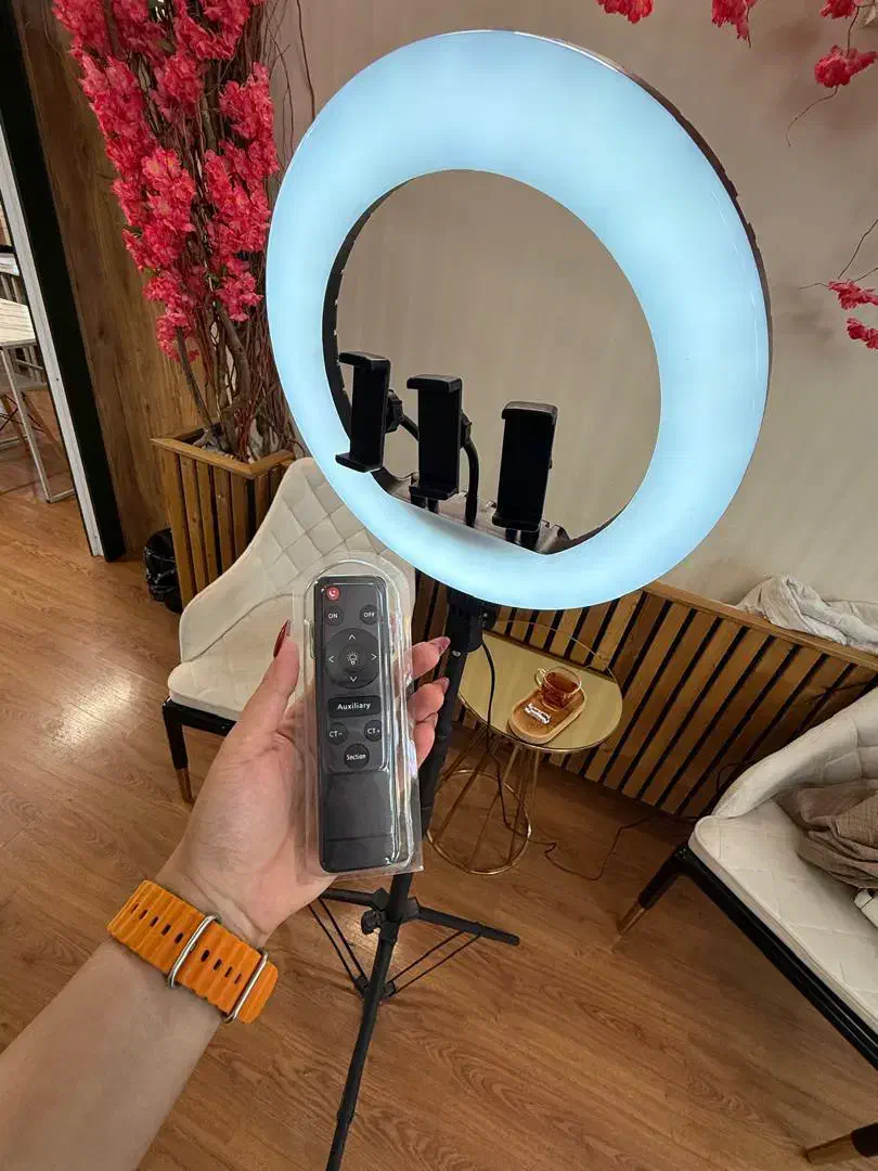 رینگ لایت پایه حرفه ای|دوربین عکاسی و فیلم‌برداری|اردبیل, |دیوار