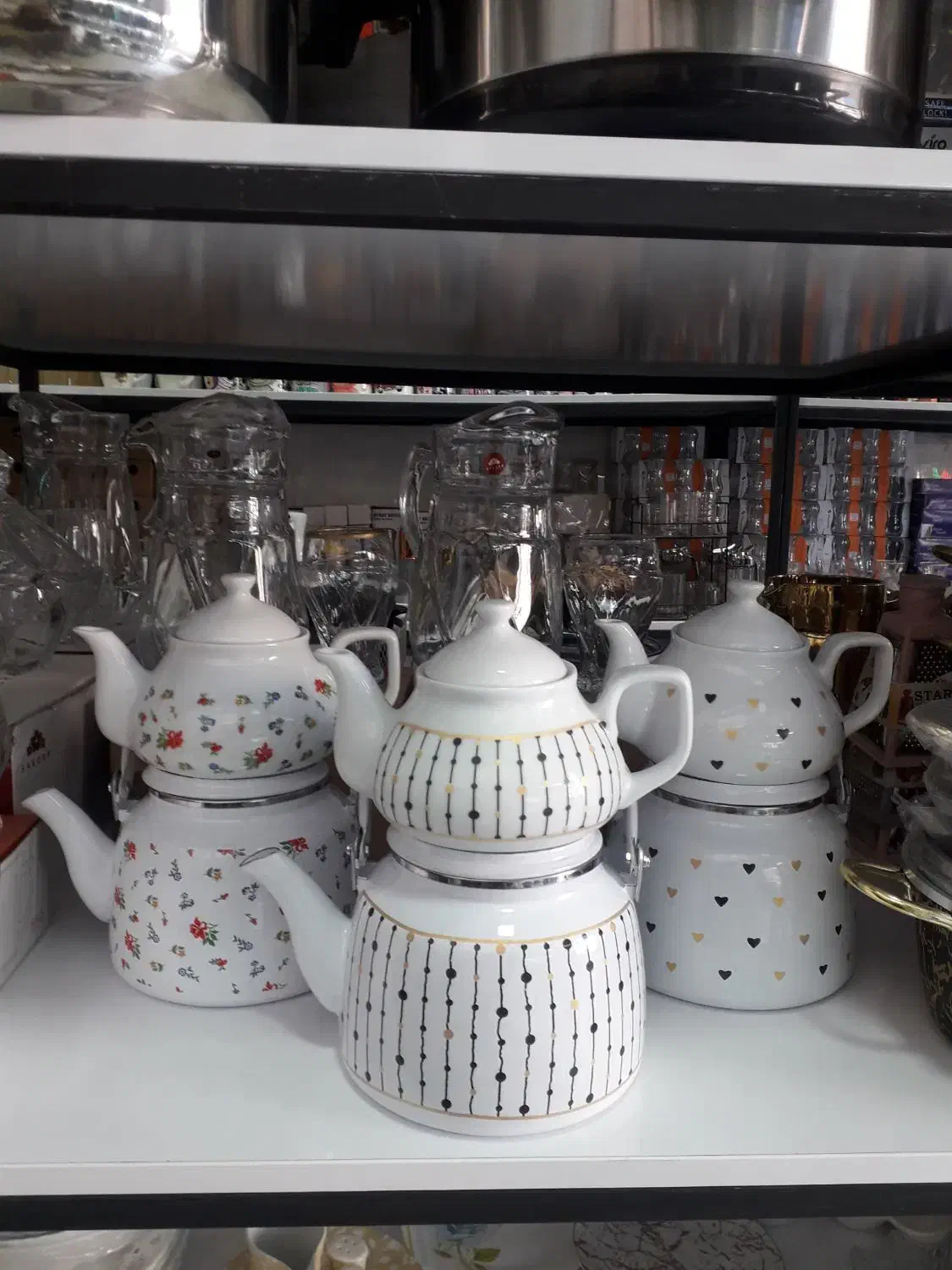 کتری قوری لعابی در طرح های متنوع|قوری، کتری، قهوه‌ساز دستی|میانه, |دیوار