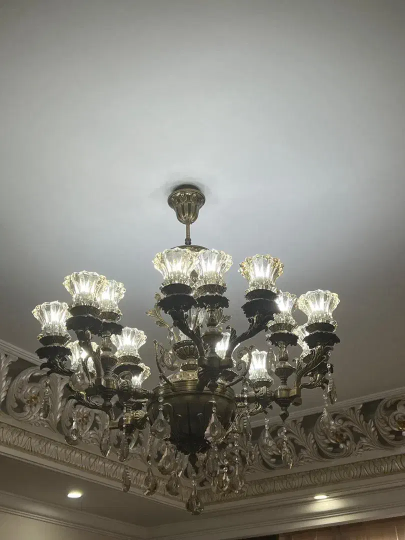 لوستر ۱۵ شاخه برنز|لوستر و چراغ آویز|ری, دولت‌آباد|دیوار