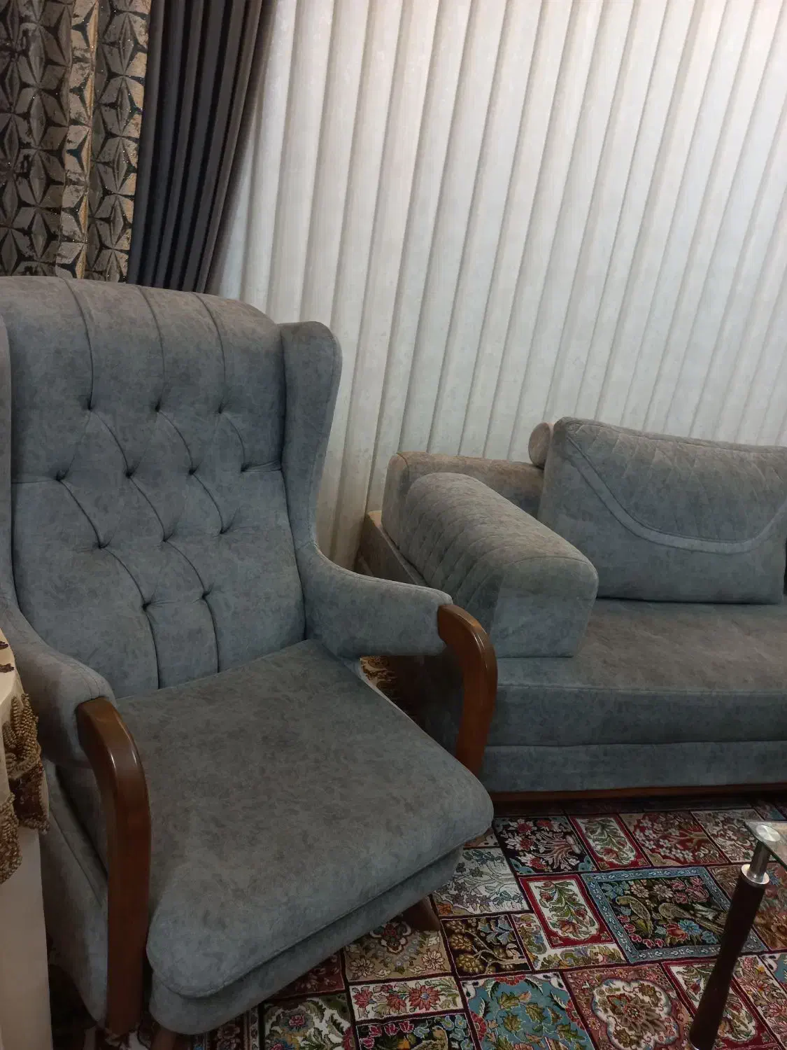 فروش مبل ۵ نفره چوب راش شناسنامه دار|مبلمان خانگی و میز عسلی|گرمسار, |دیوار