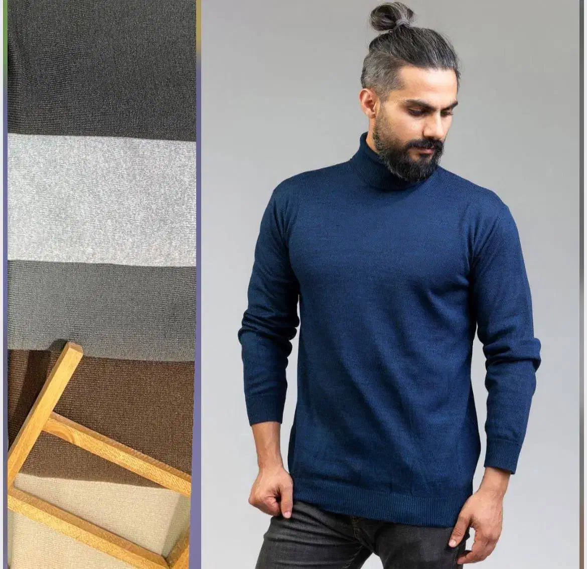 عمده بوتیکها- ریز بافت یقه اسکی مردانه|لباس|ایلام, |دیوار